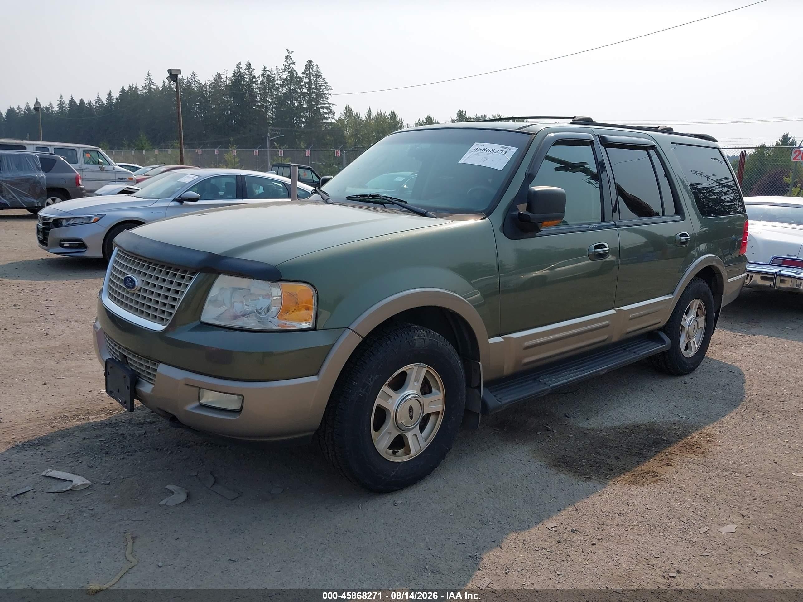 2003 Ford Expedition Eddie Bauer Green vin: 1FMFU18L03LA16118