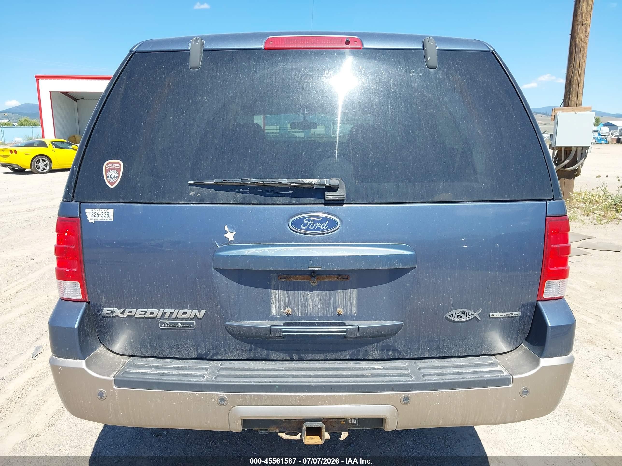 2004 Ford Expedition Eddie Bauer Blue vin: 1FMFU18L04LA47287