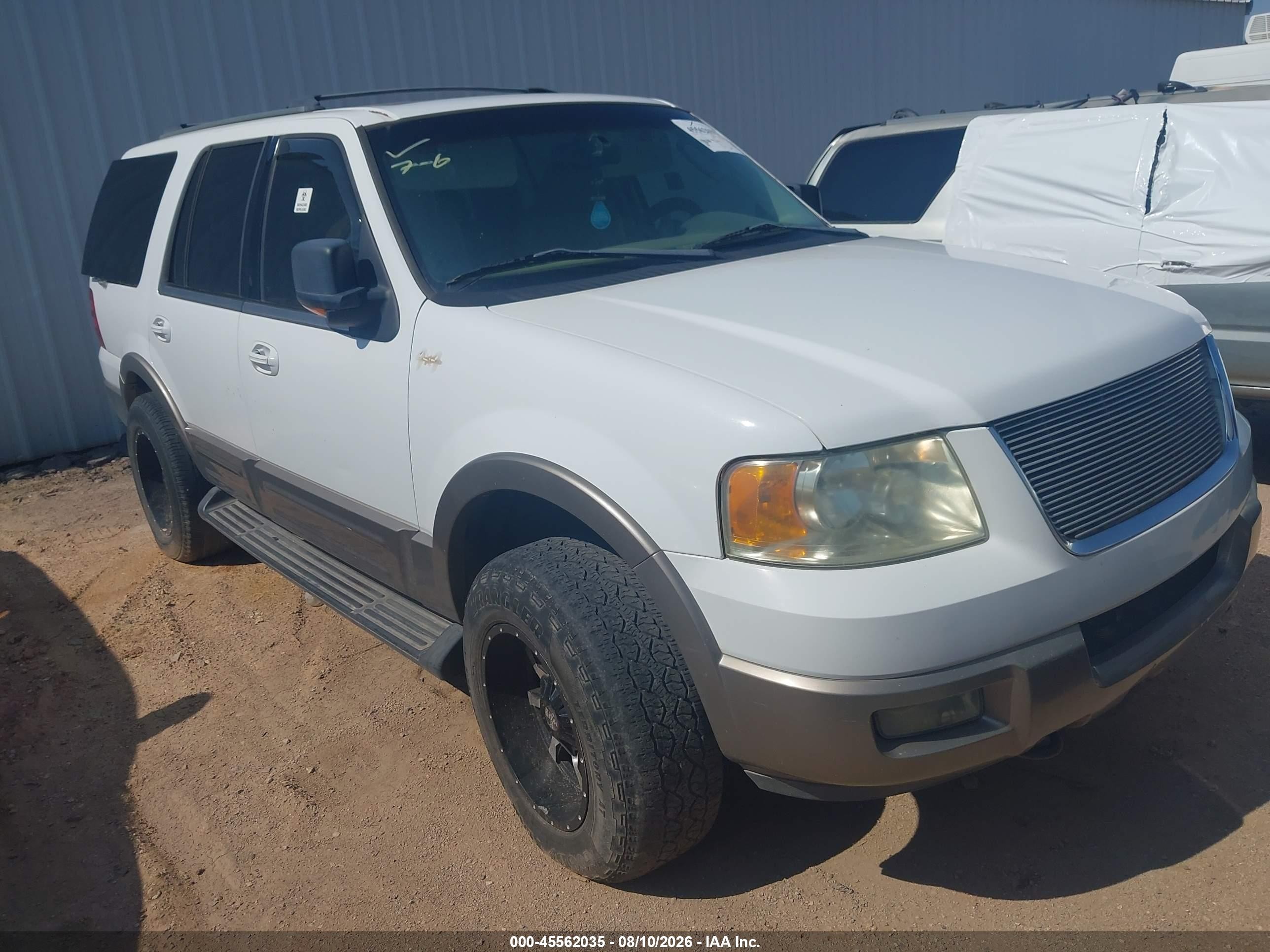 2003 Ford Expedition Eddie Bauer White vin: 1FMFU18L13LA94231