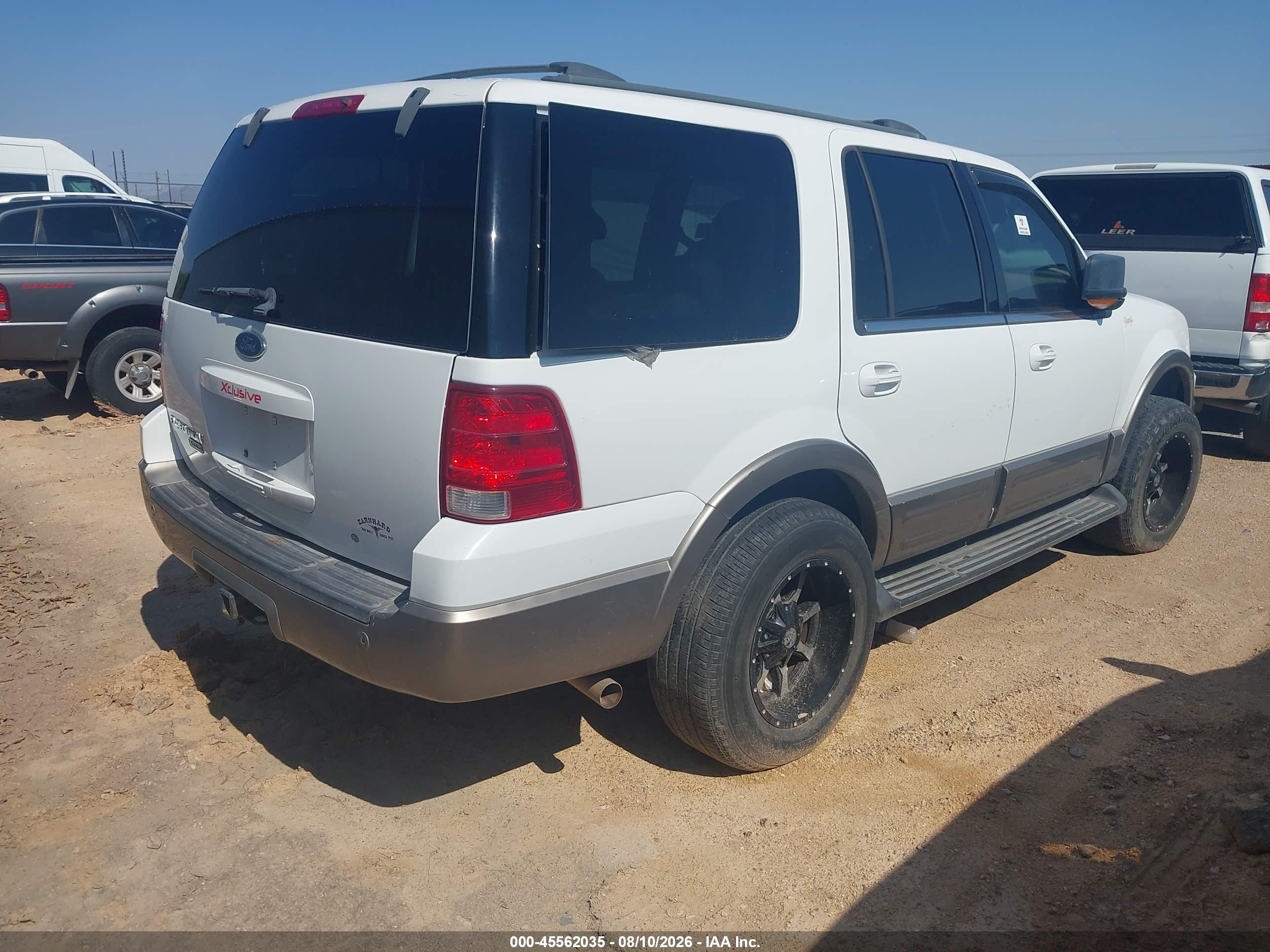2003 Ford Expedition Eddie Bauer White vin: 1FMFU18L13LA94231