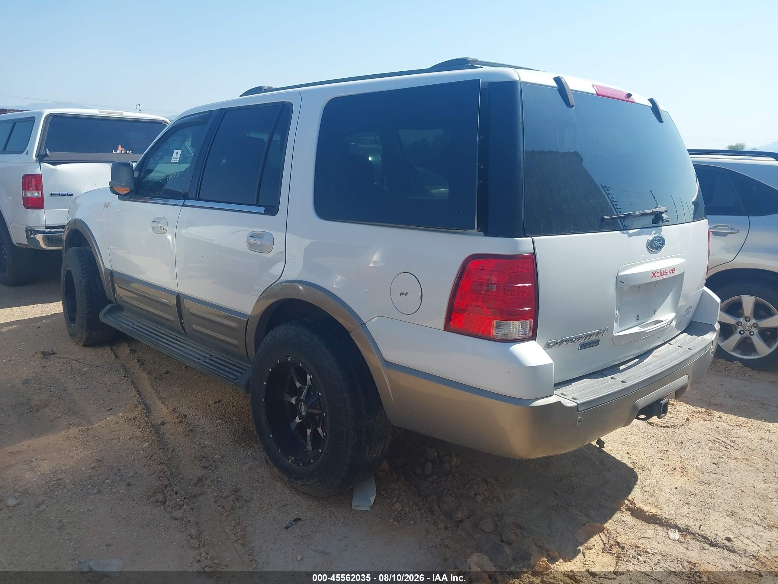 2003 Ford Expedition Eddie Bauer White vin: 1FMFU18L13LA94231
