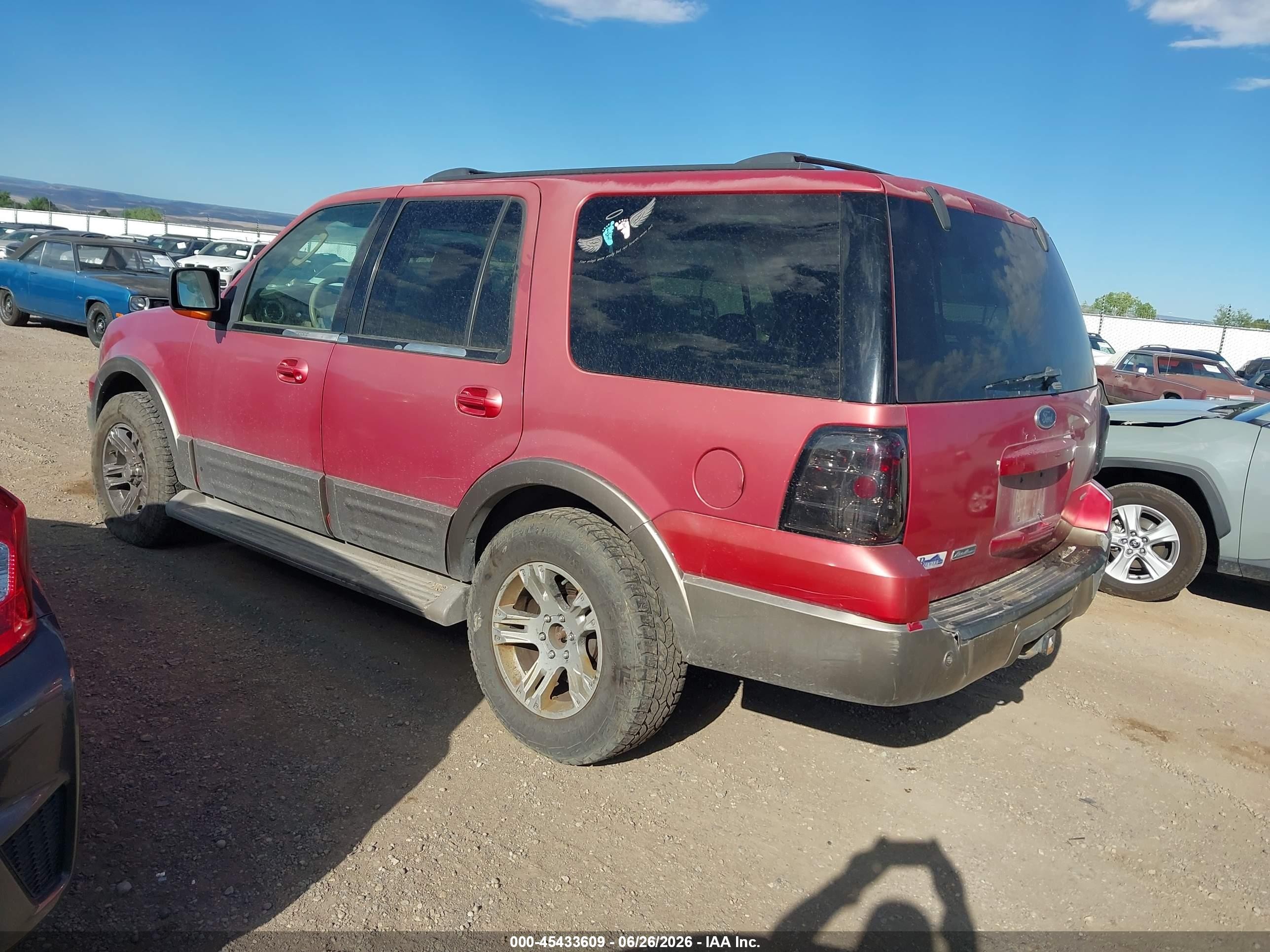 2003 Ford Expedition Eddie Bauer Red vin: 1FMFU18L13LB67016