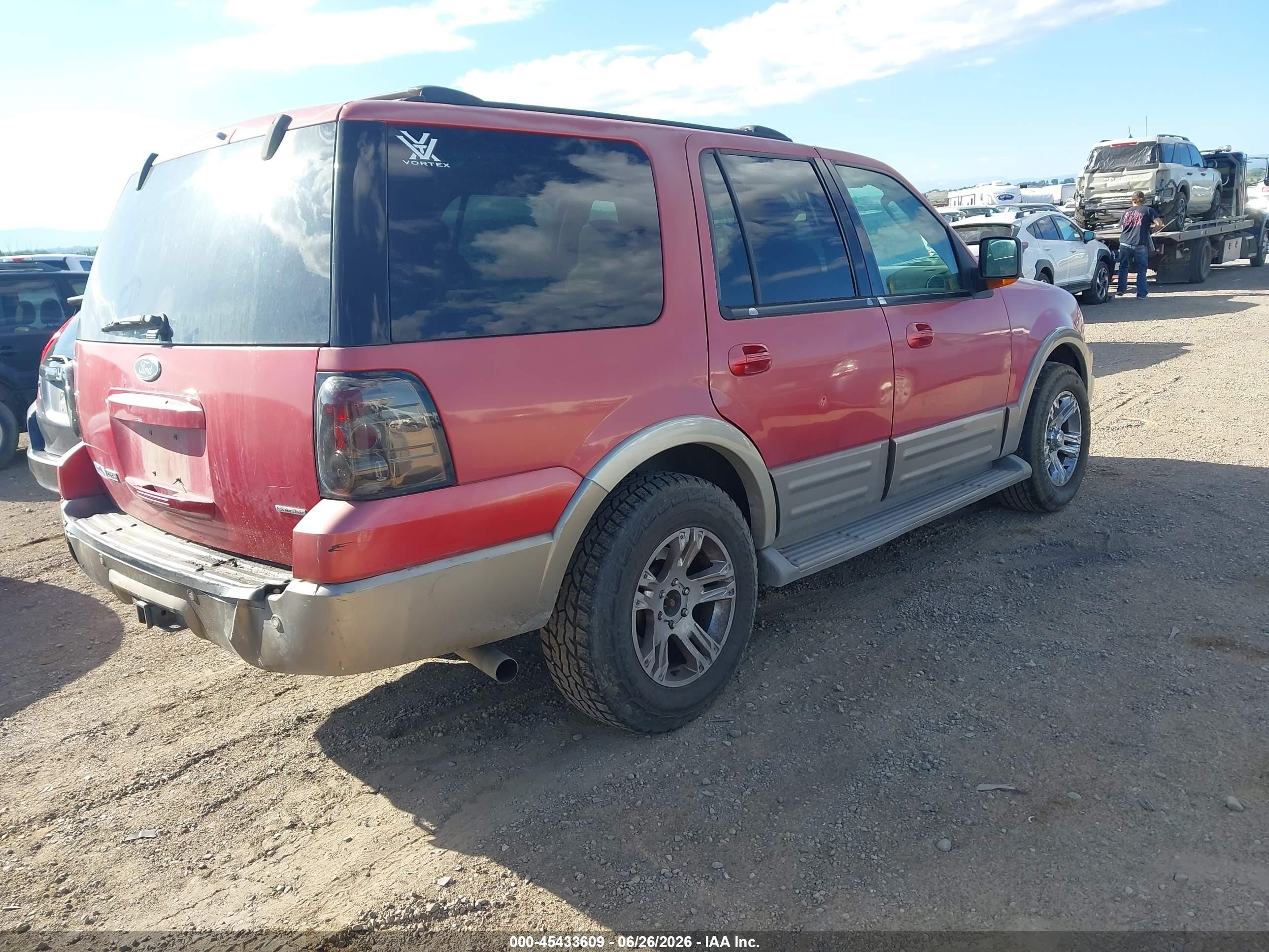 2003 Ford Expedition Eddie Bauer Red vin: 1FMFU18L13LB67016
