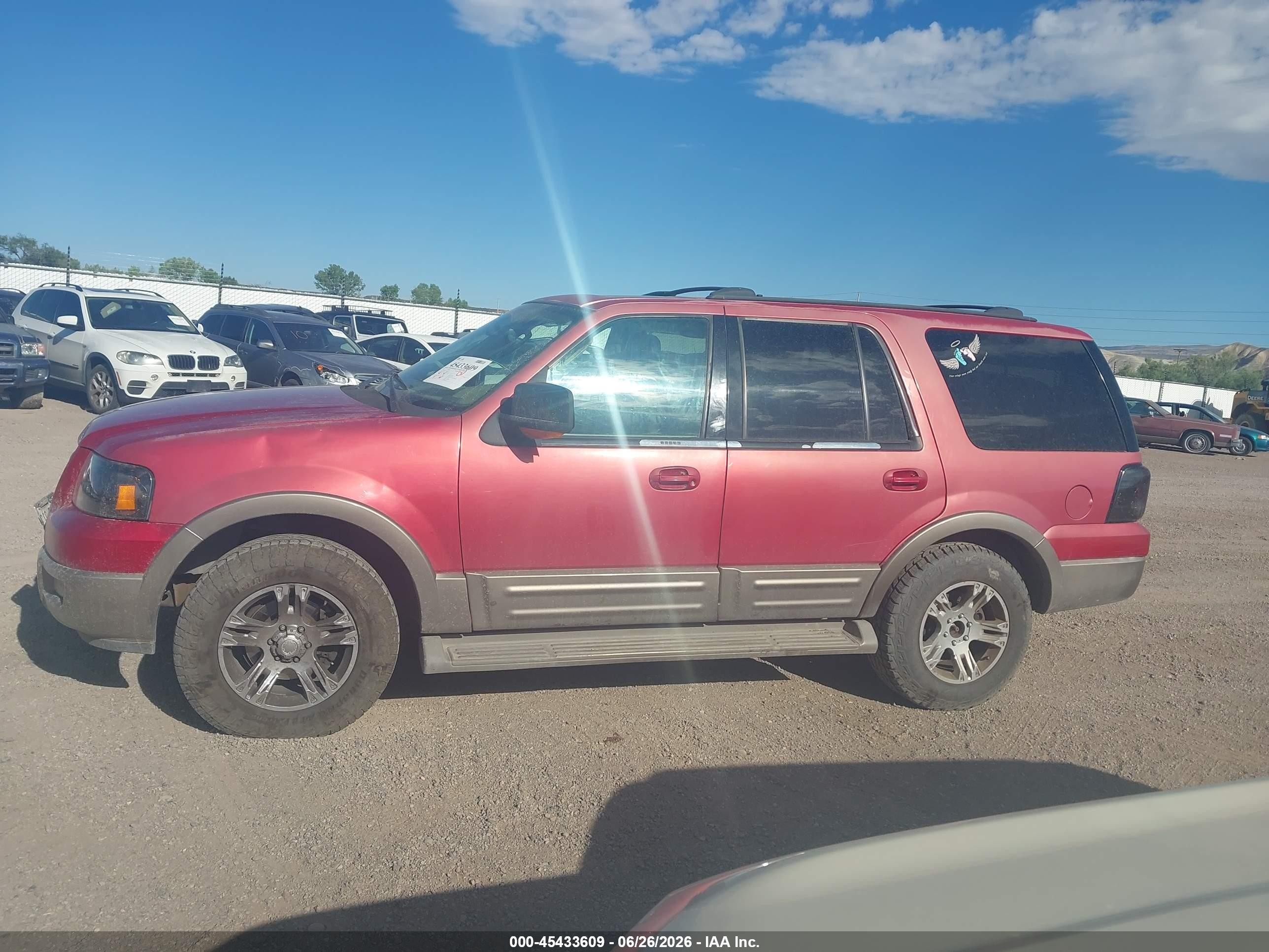 2003 Ford Expedition Eddie Bauer Red vin: 1FMFU18L13LB67016