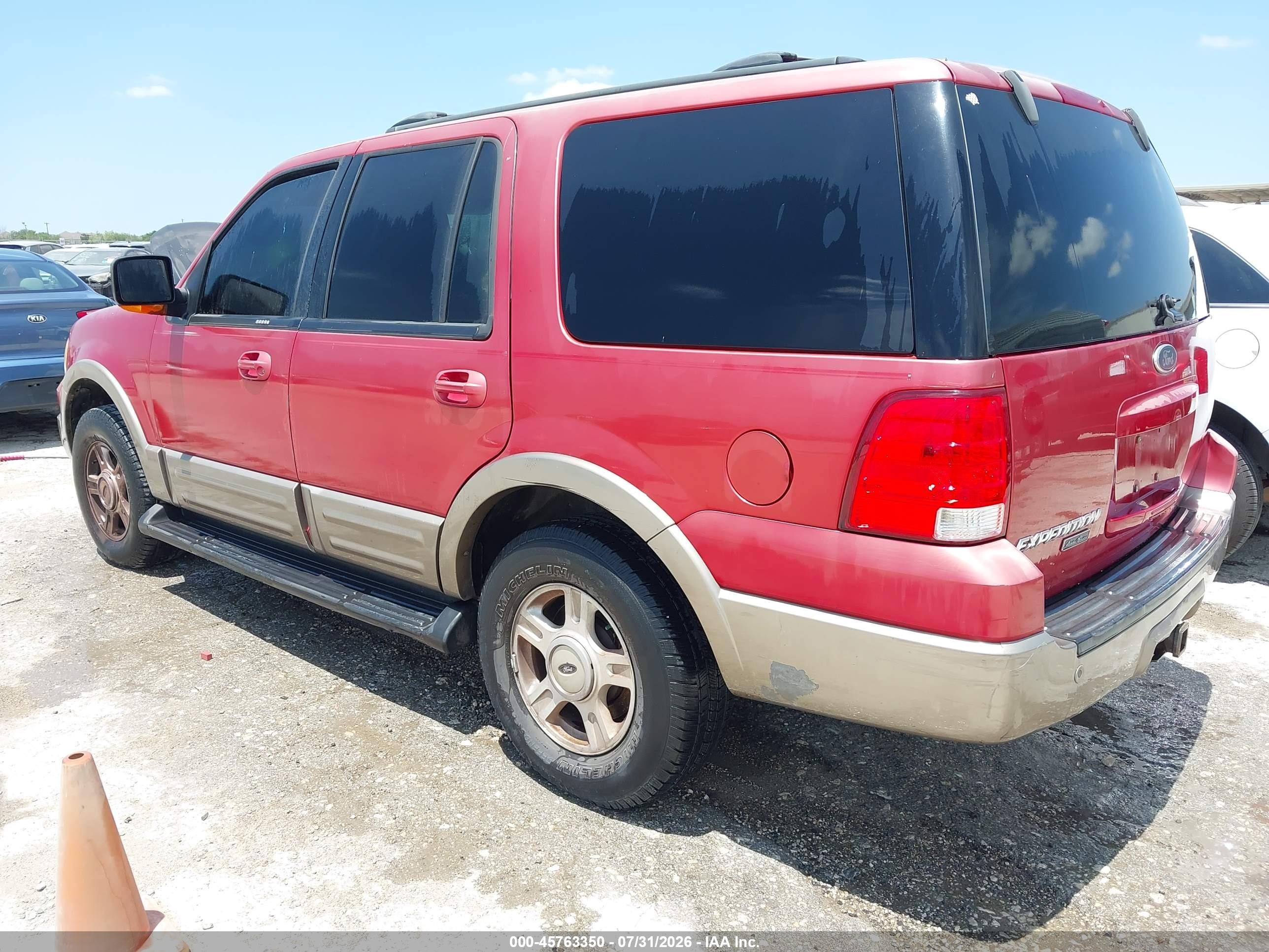 2003 Ford Expedition Eddie Bauer Красный vin: 1FMFU18L23LB37314
