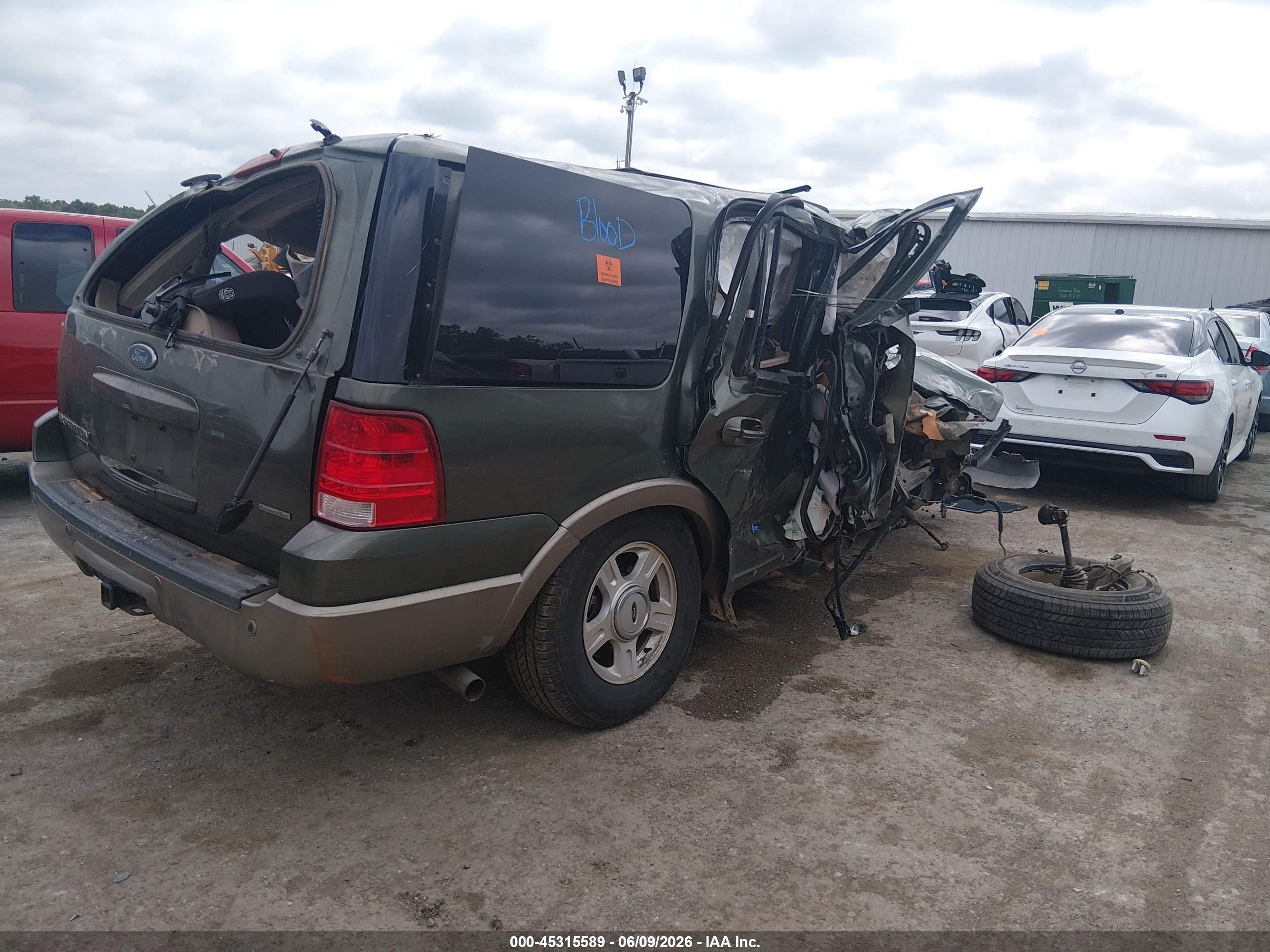 2003 Ford Expedition Eddie Bauer Green vin: 1FMFU18L23LB79322