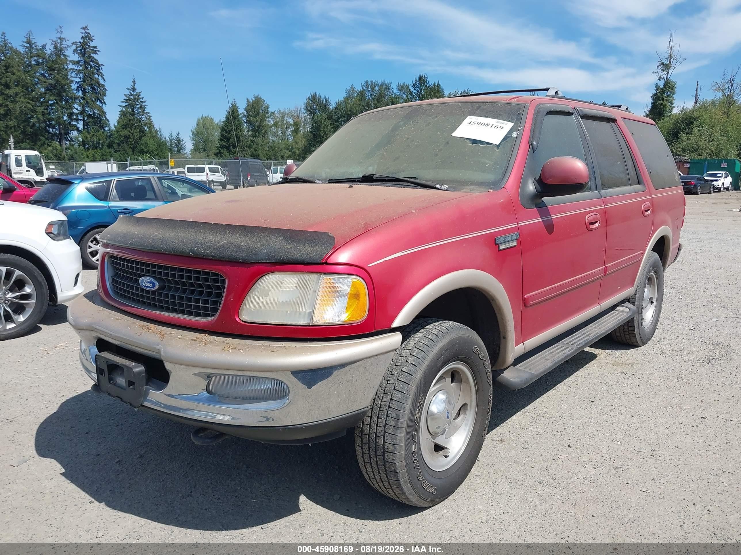 1997 Ford Expedition Eddie Bauer/xlt Red vin: 1FMFU18L2VLB42807