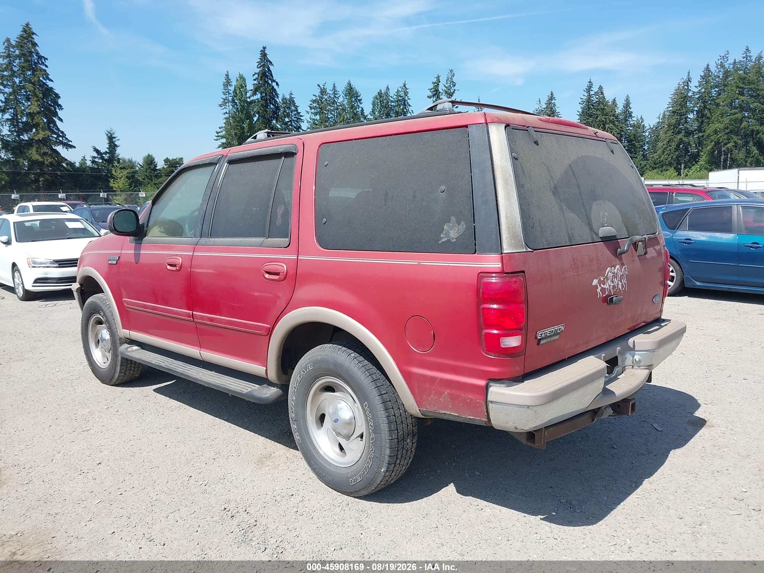 1997 Ford Expedition Eddie Bauer/xlt Red vin: 1FMFU18L2VLB42807