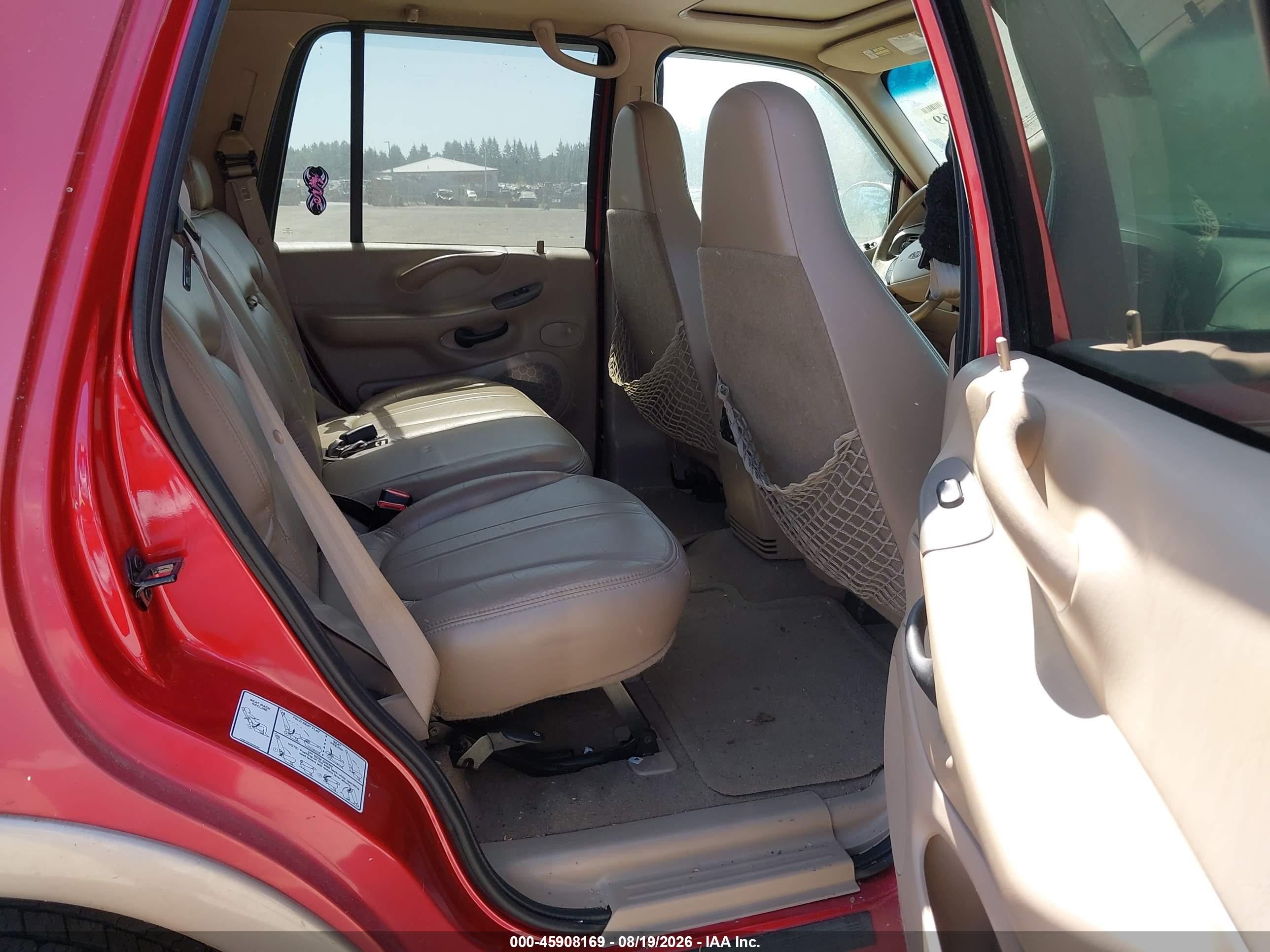1997 Ford Expedition Eddie Bauer/xlt Red vin: 1FMFU18L2VLB42807