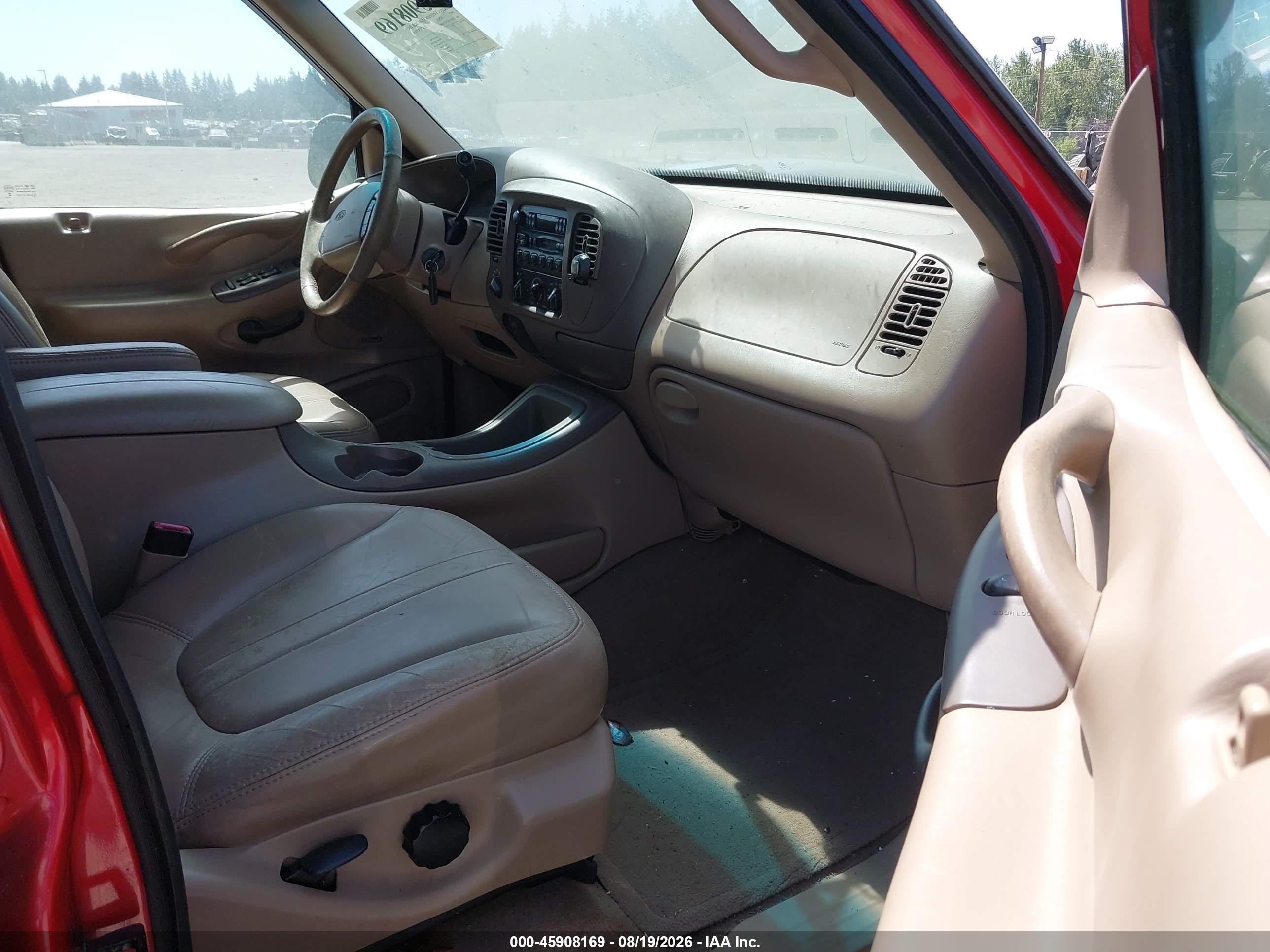 1997 Ford Expedition Eddie Bauer/xlt Red vin: 1FMFU18L2VLB42807