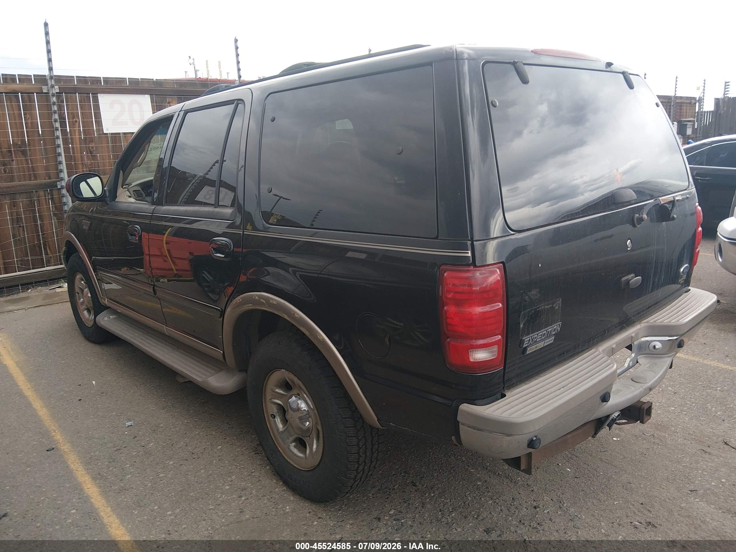 2002 Ford Expedition Eddie Bauer Black vin: 1FMFU18L42LA60170