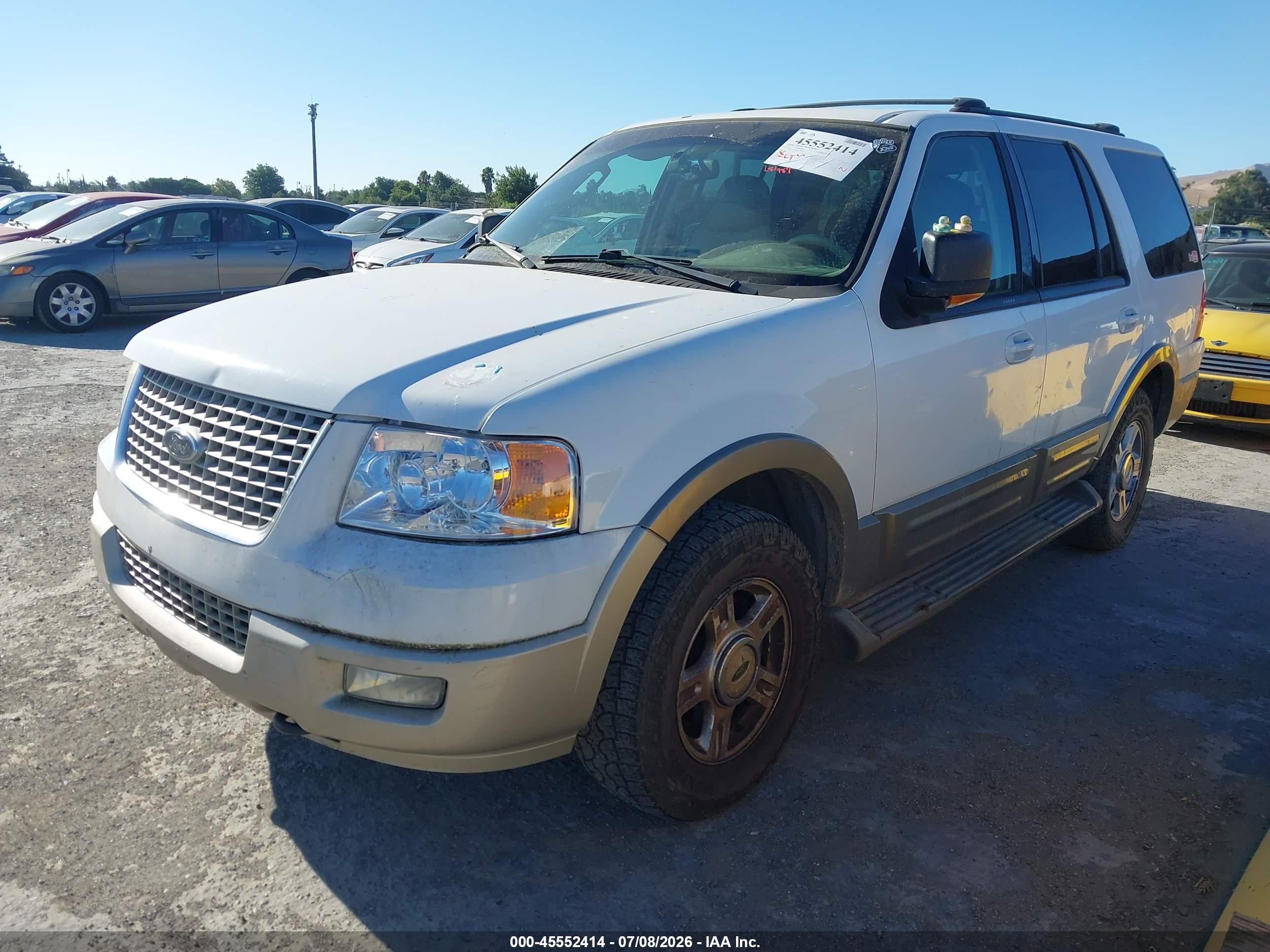 2003 Ford Expedition Eddie Bauer White vin: 1FMFU18L63LC04819