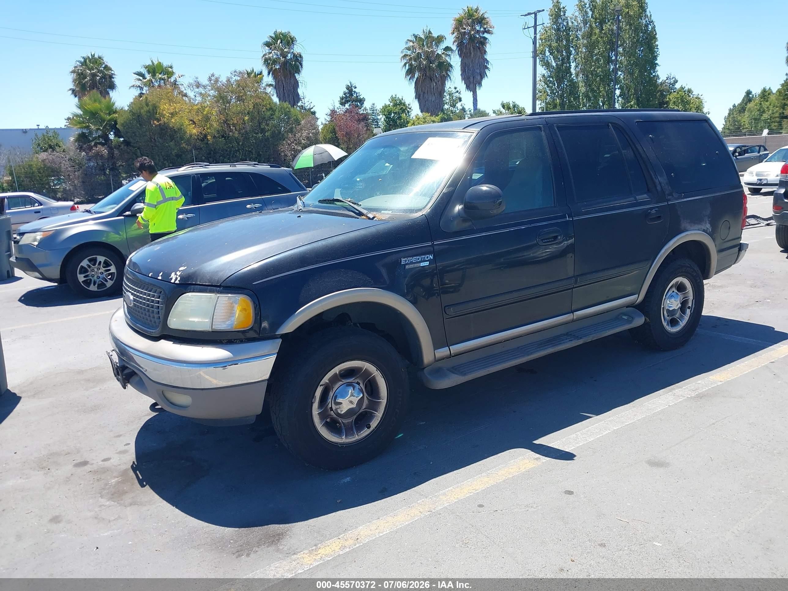 2002 Ford Expedition Eddie Bauer Black vin: 1FMFU18L72LA21167