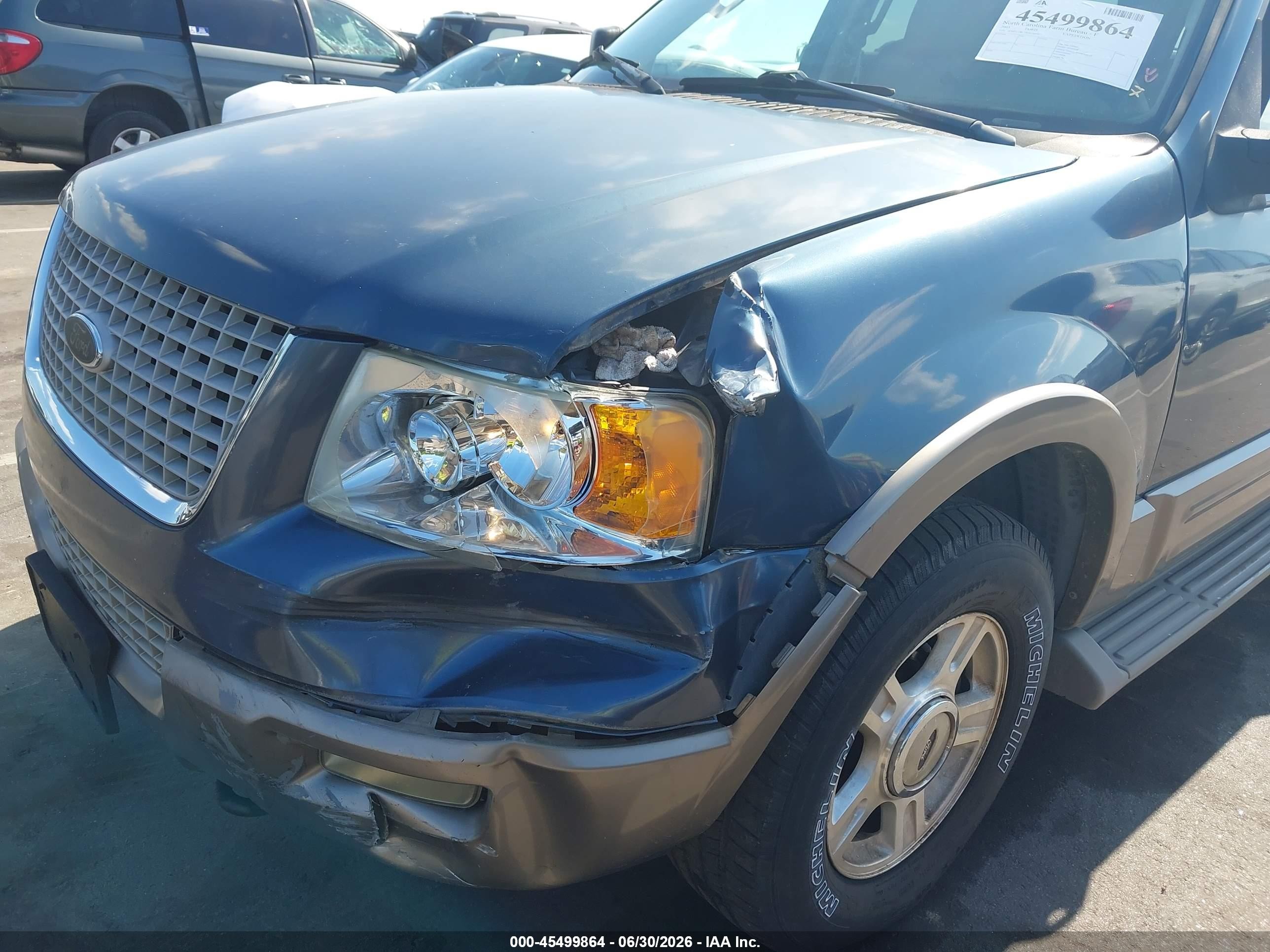 2003 Ford Expedition Eddie Bauer Gray vin: 1FMFU18L73LB74939