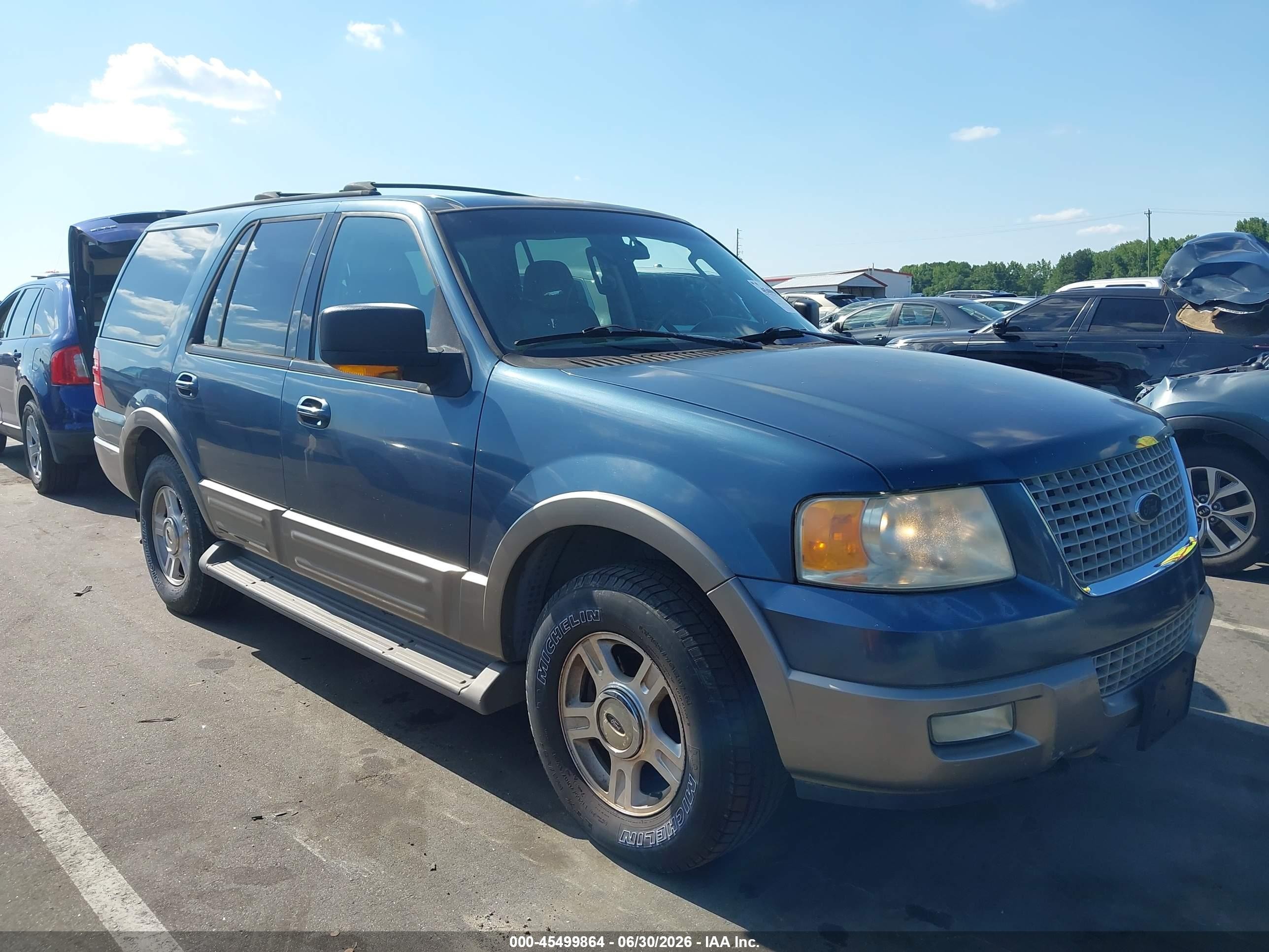 2003 Ford Expedition Eddie Bauer Gray vin: 1FMFU18L73LB74939