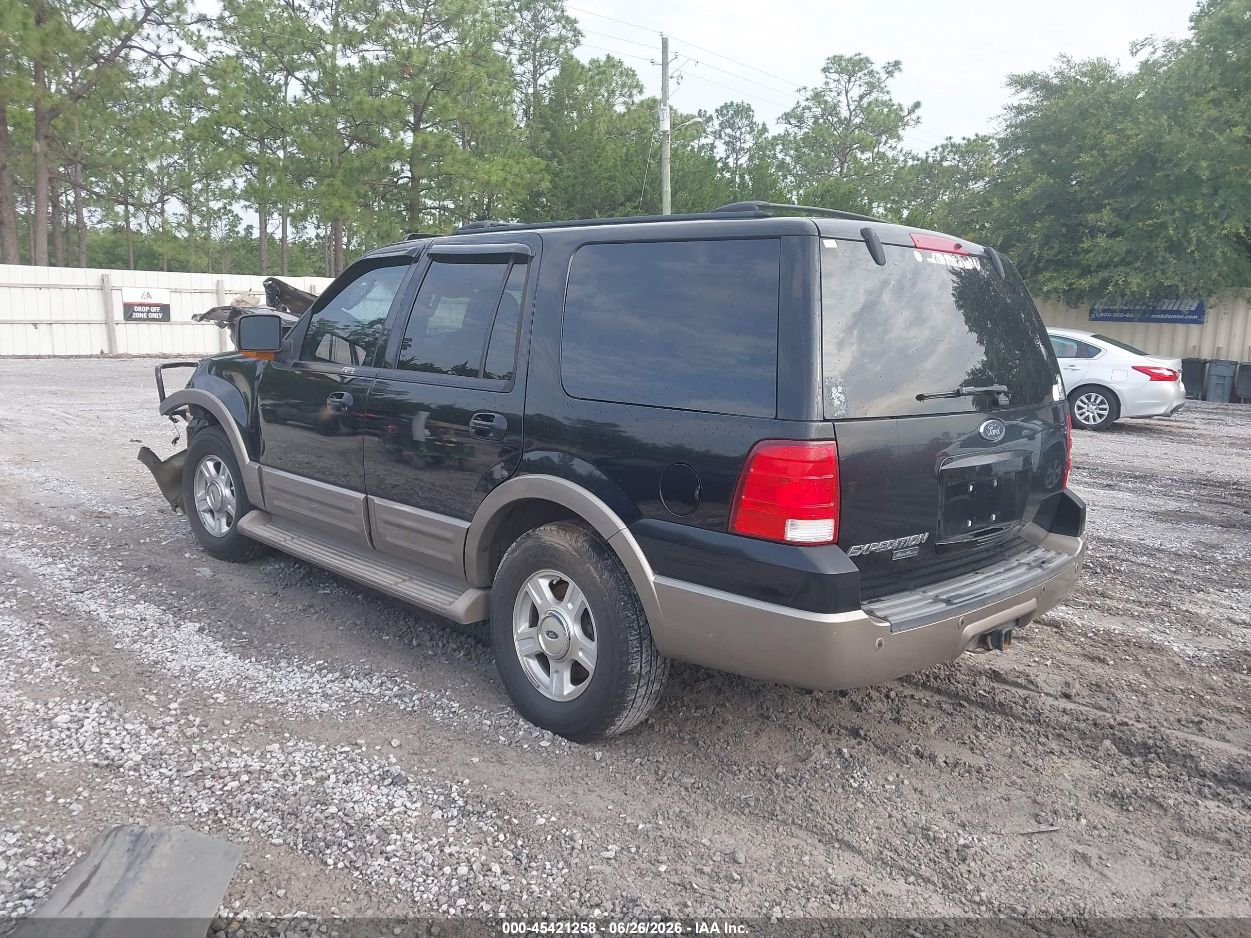 2003 Ford Expedition Eddie Bauer Black vin: 1FMFU18L83LB69152