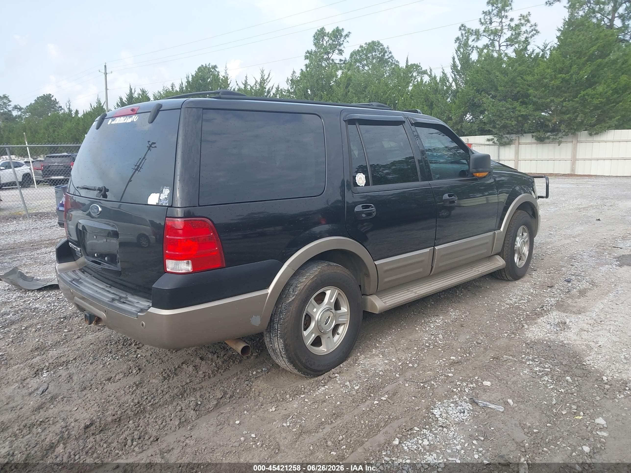 2003 Ford Expedition Eddie Bauer Black vin: 1FMFU18L83LB69152