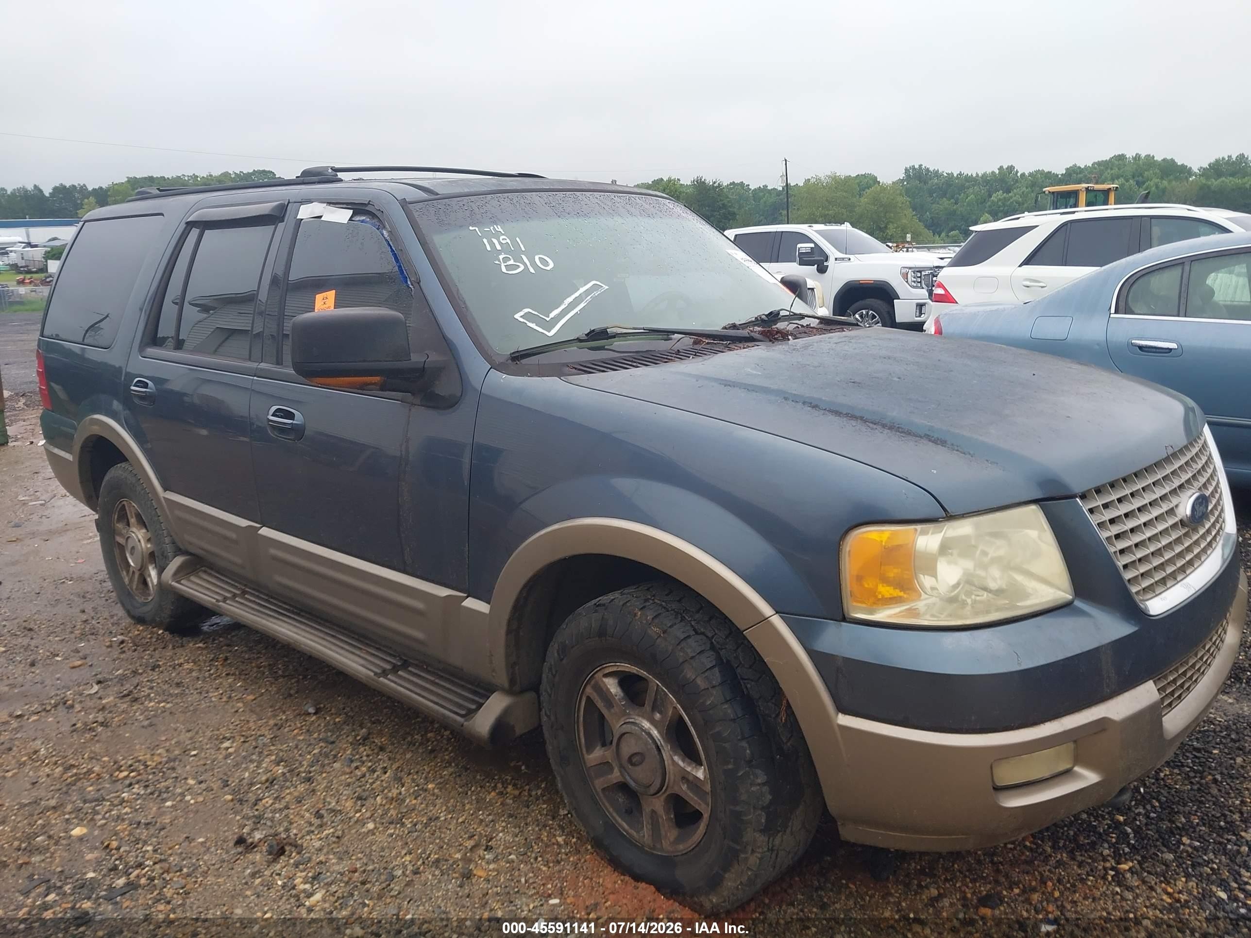 2004 Ford Expedition Eddie Bauer Blue vin: 1FMFU18L94LA48017