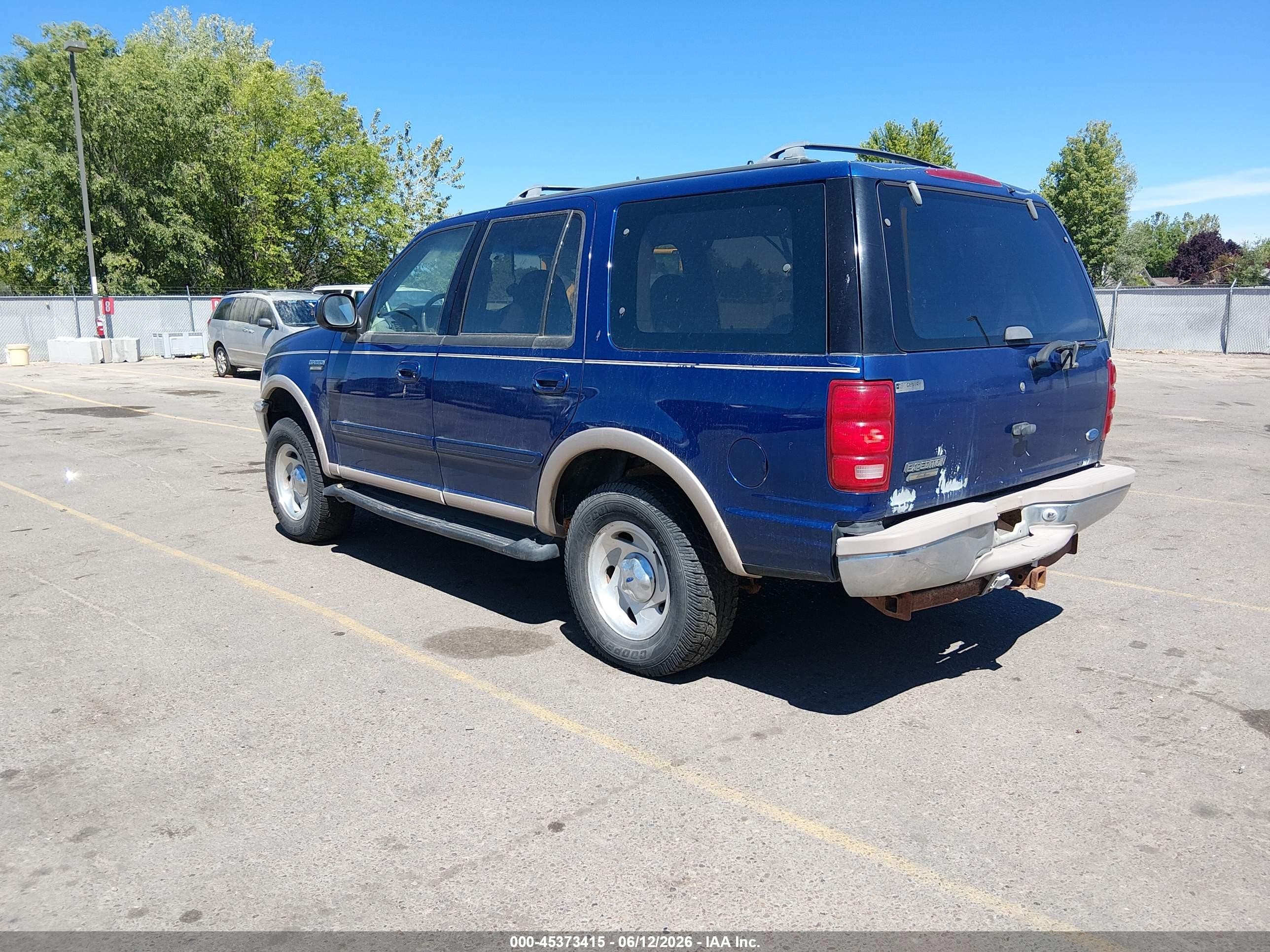 1997 Ford Expedition Eddie Bauer/xlt Blue vin: 1FMFU18L9VLB37779
