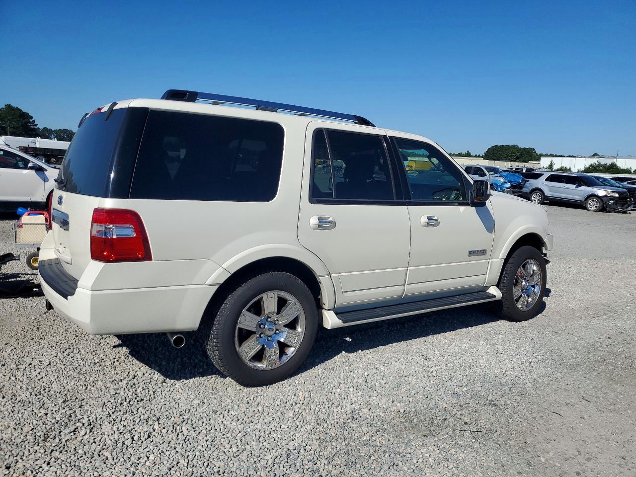 2007 Ford Expedition Limited White vin: 1FMFU19507LA66636