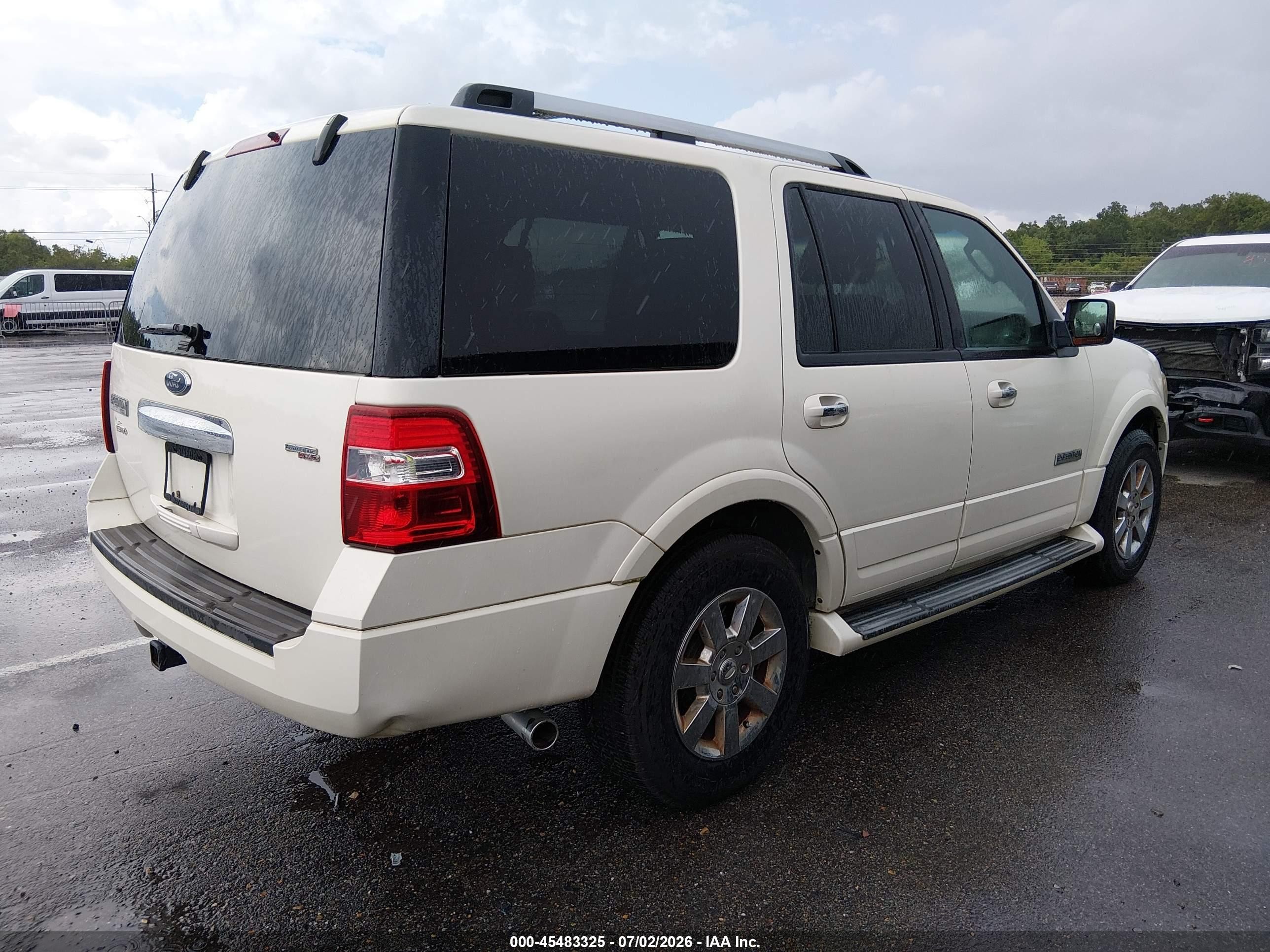 2007 Ford Expedition Limited White vin: 1FMFU19517LA43415