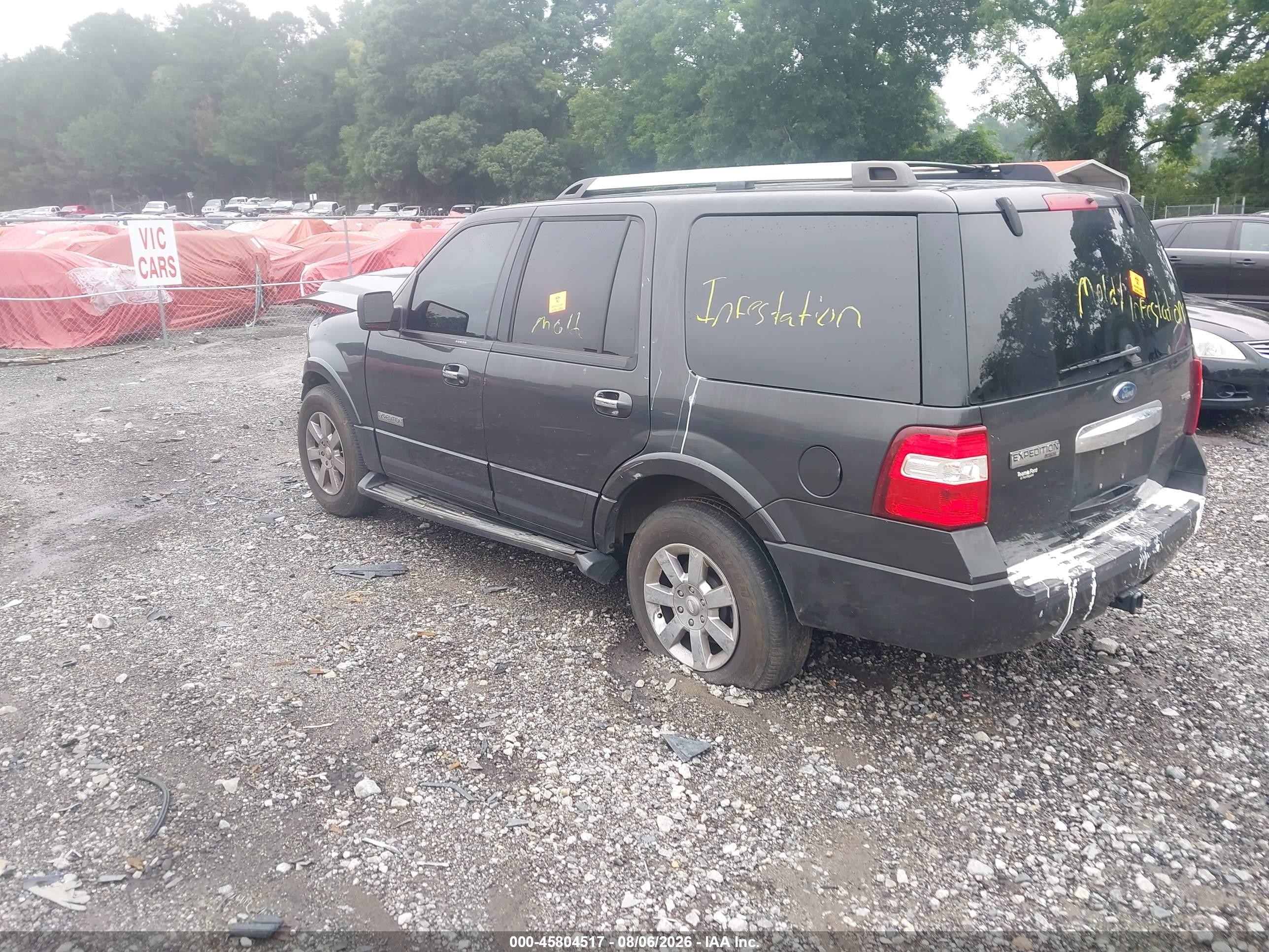 2007 Ford Expedition Limited Black vin: 1FMFU19537LA51452