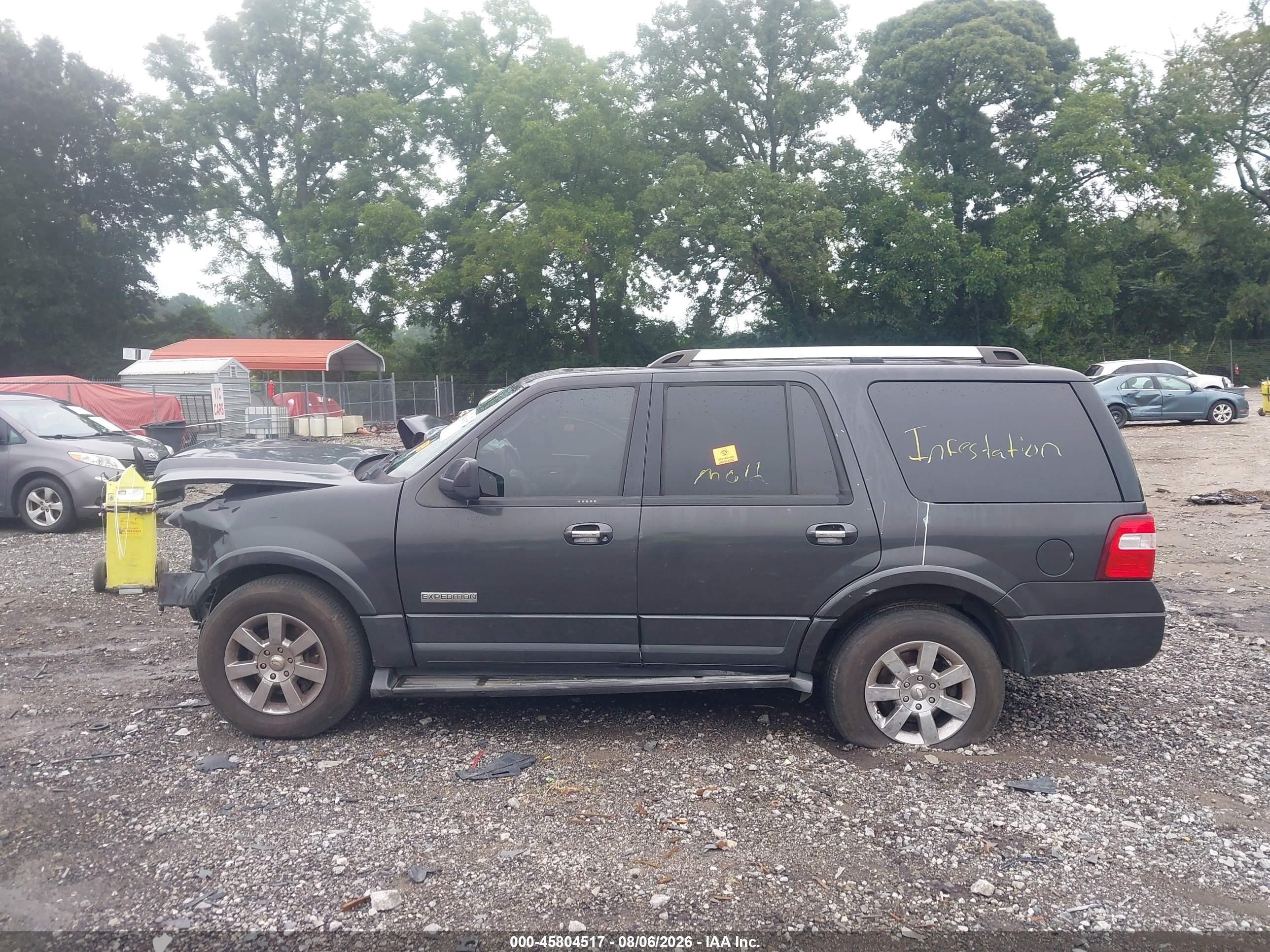 2007 Ford Expedition Limited Black vin: 1FMFU19537LA51452