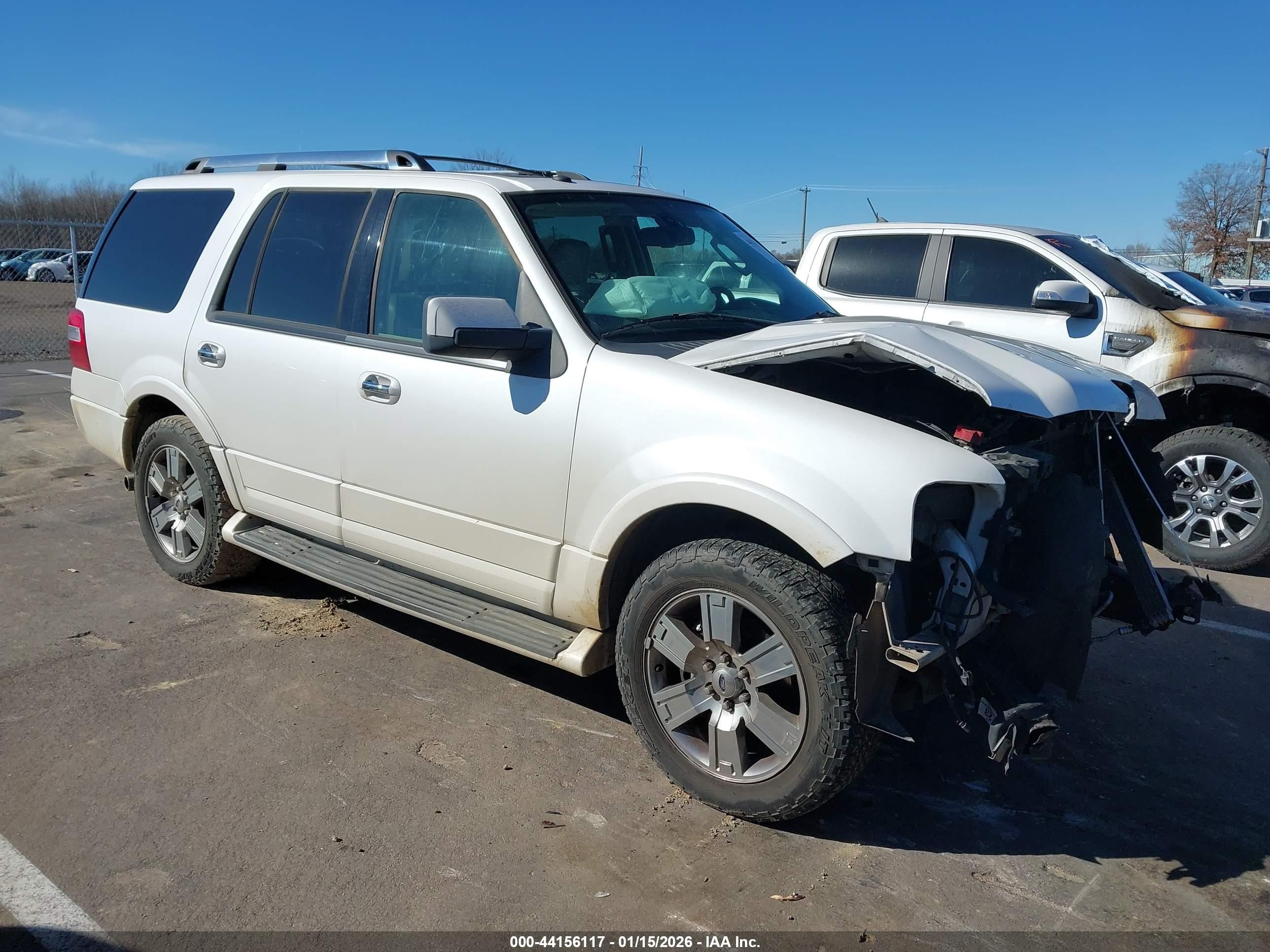 2009 Ford Expedition Limited White vin: 1FMFU19549EB02240
