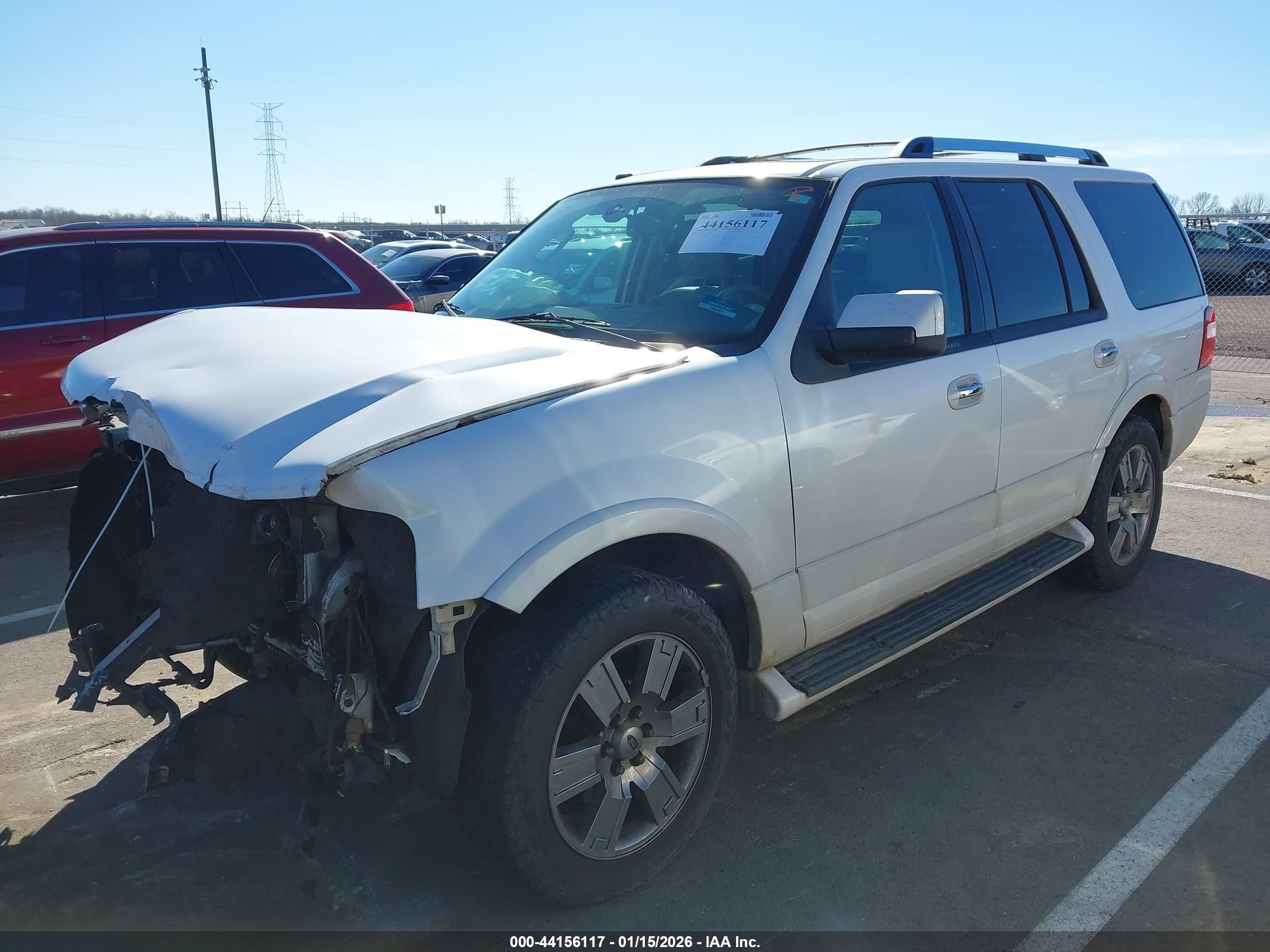 2009 Ford Expedition Limited White vin: 1FMFU19549EB02240
