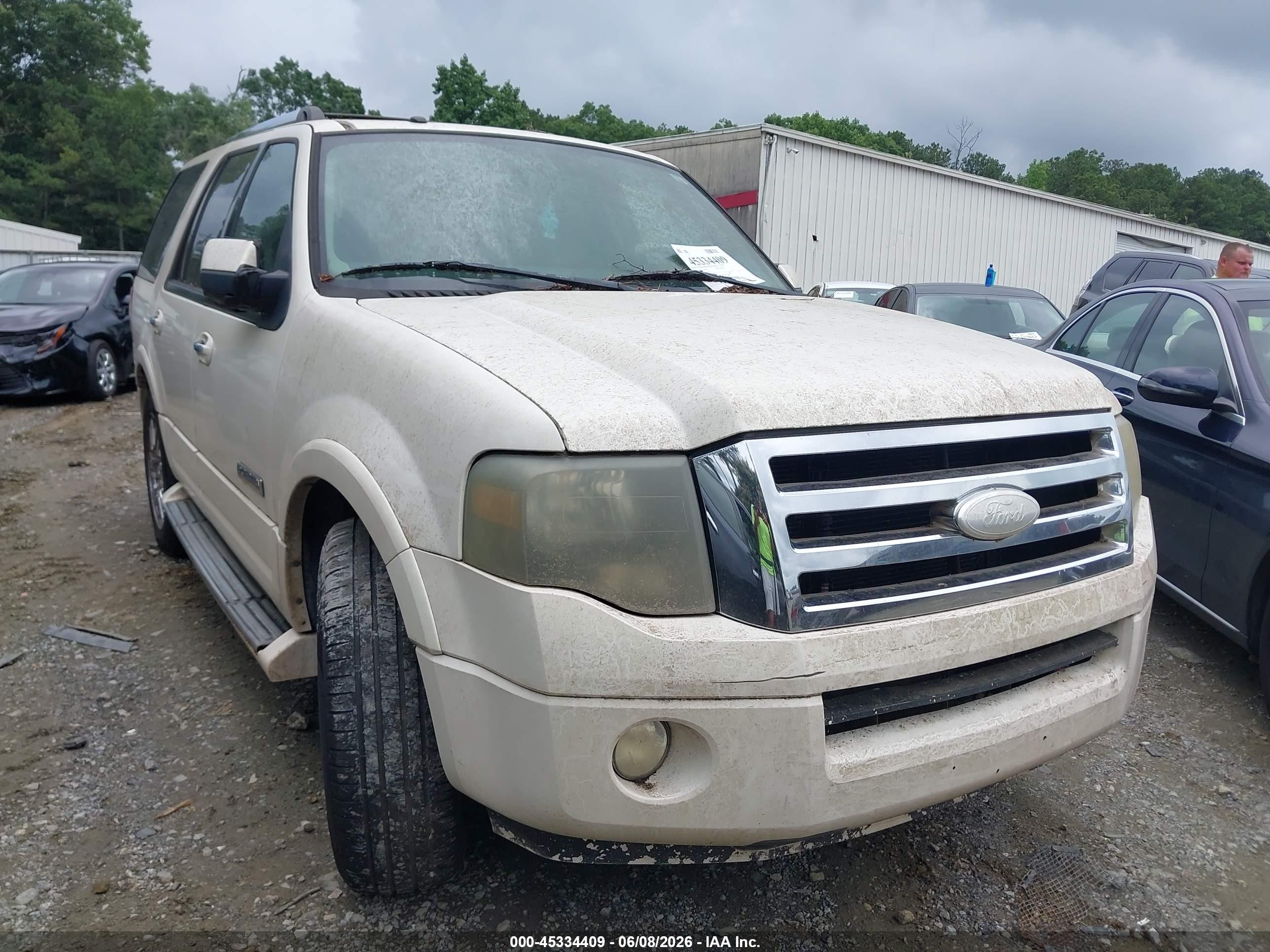 2007 Ford Expedition Limited White vin: 1FMFU19567LA45242