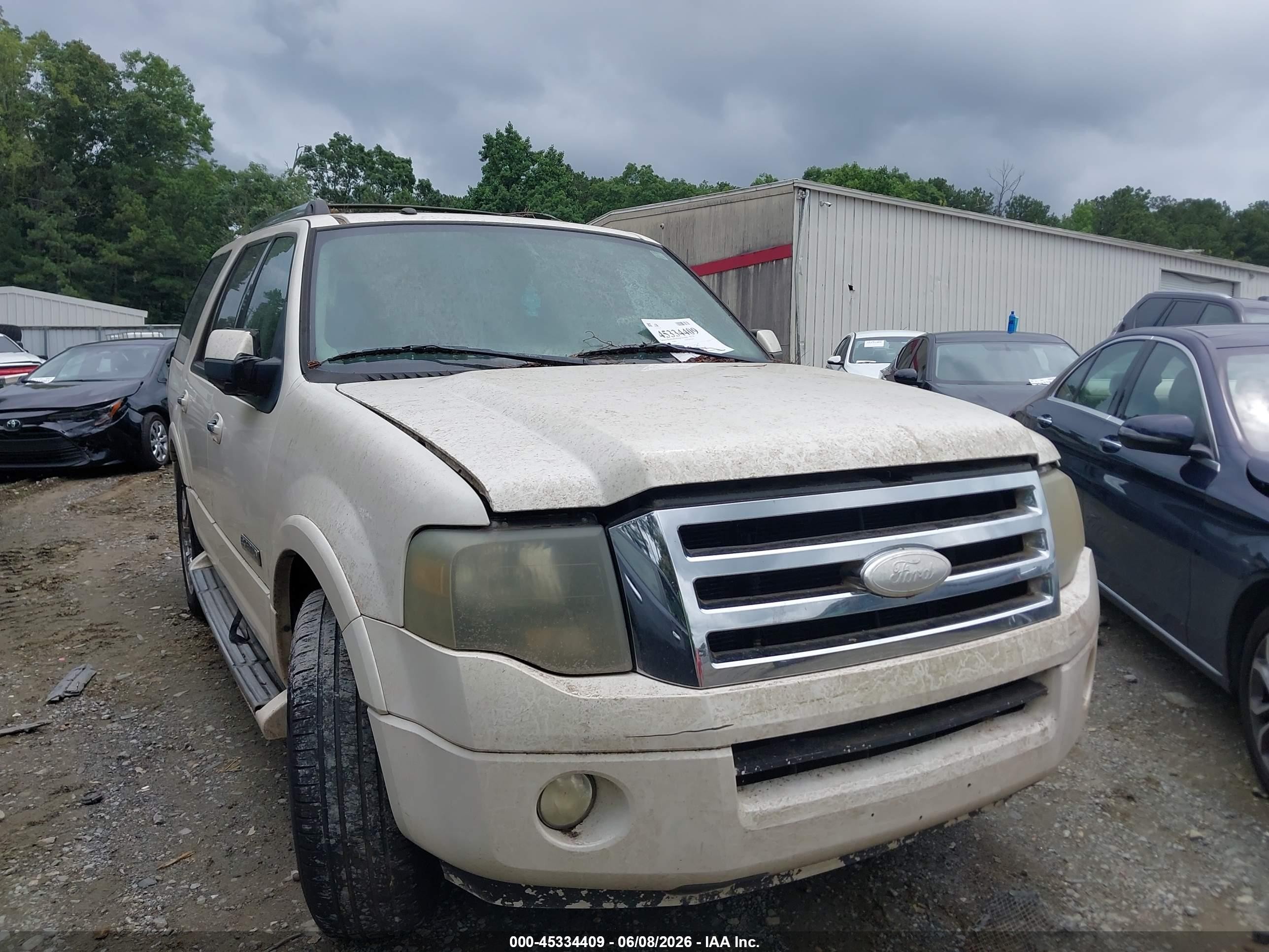 2007 Ford Expedition Limited White vin: 1FMFU19567LA45242