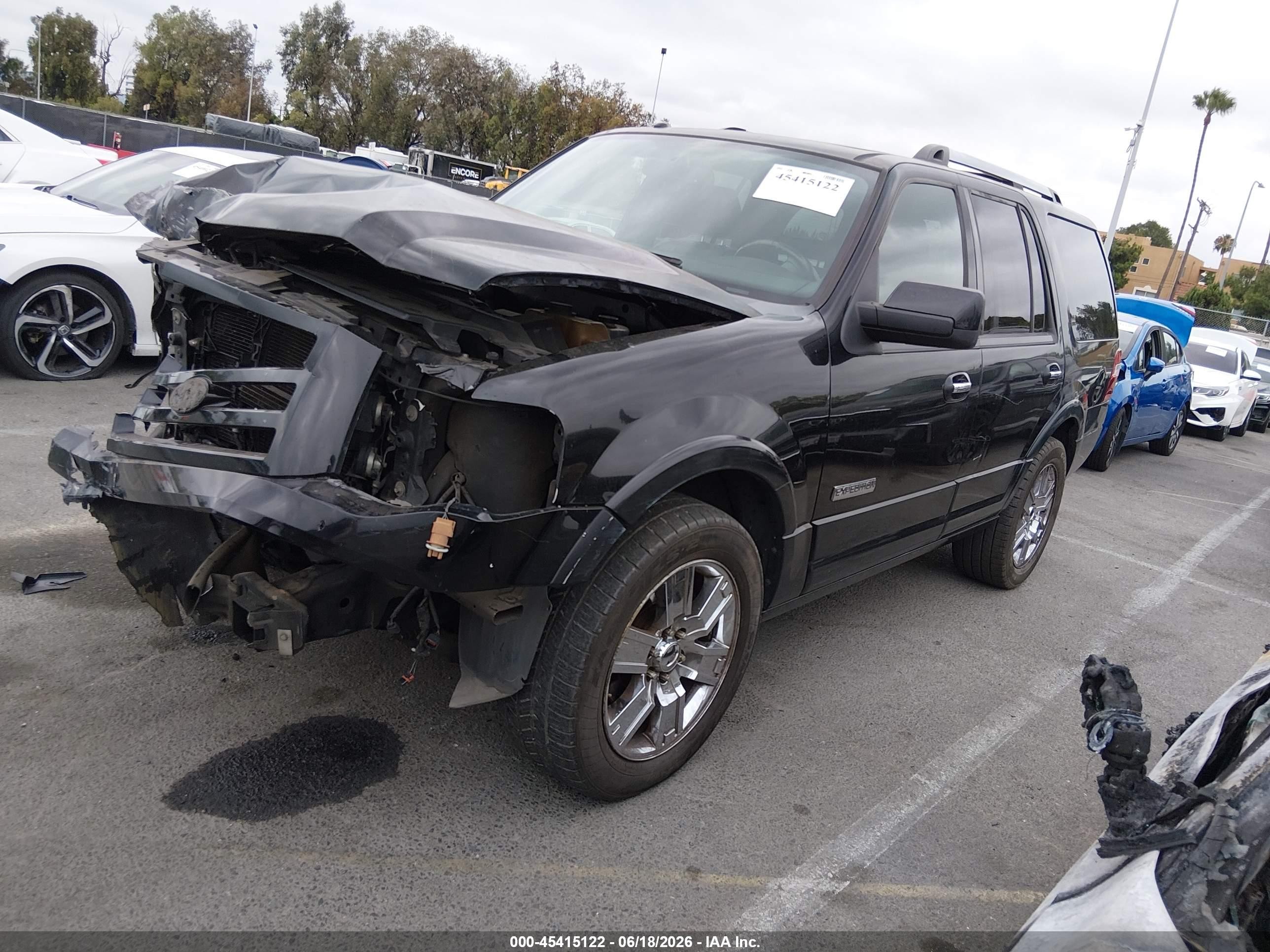 2008 Ford Expedition Limited Black vin: 1FMFU19578LA46028
