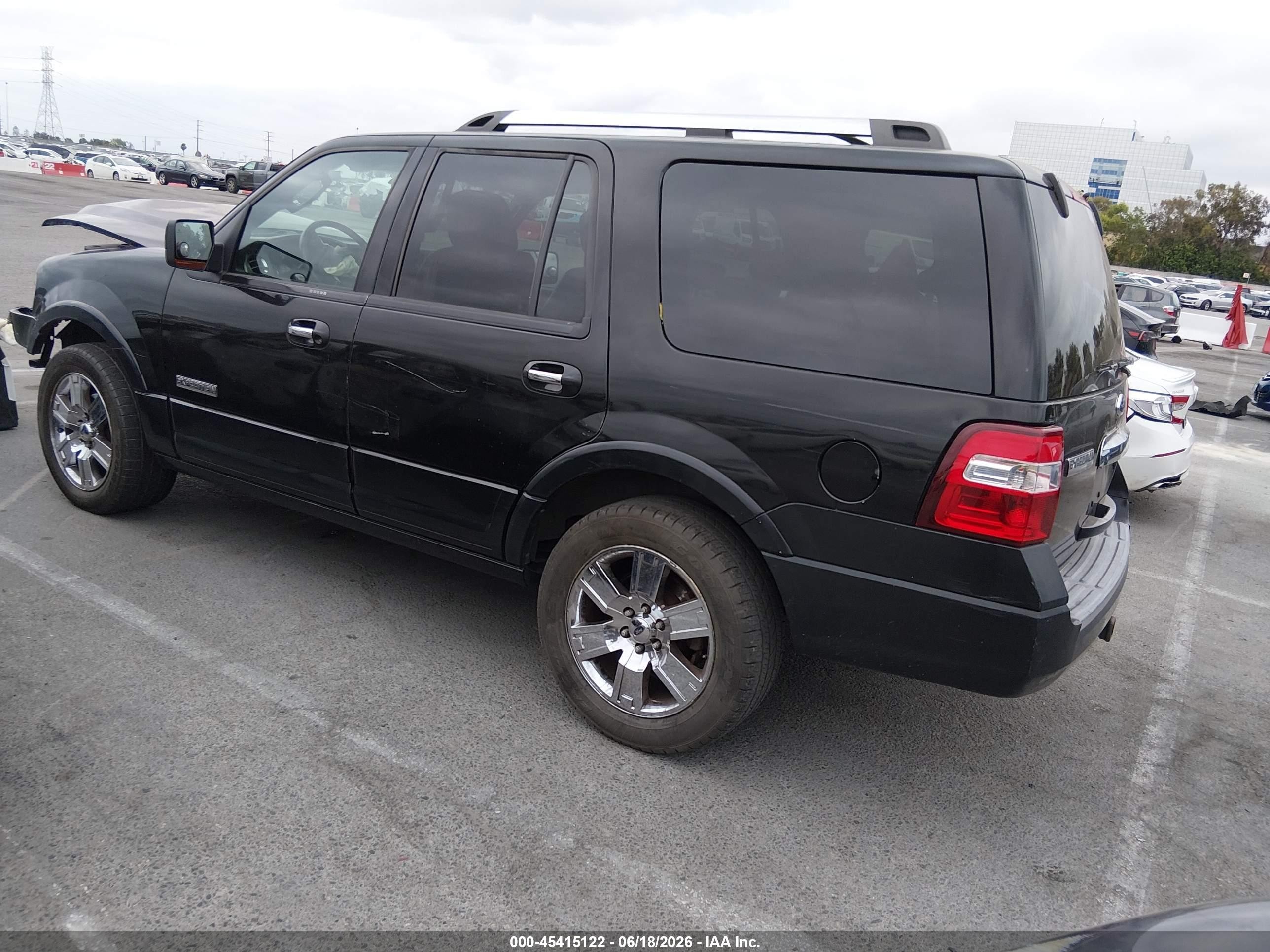 2008 Ford Expedition Limited Black vin: 1FMFU19578LA46028