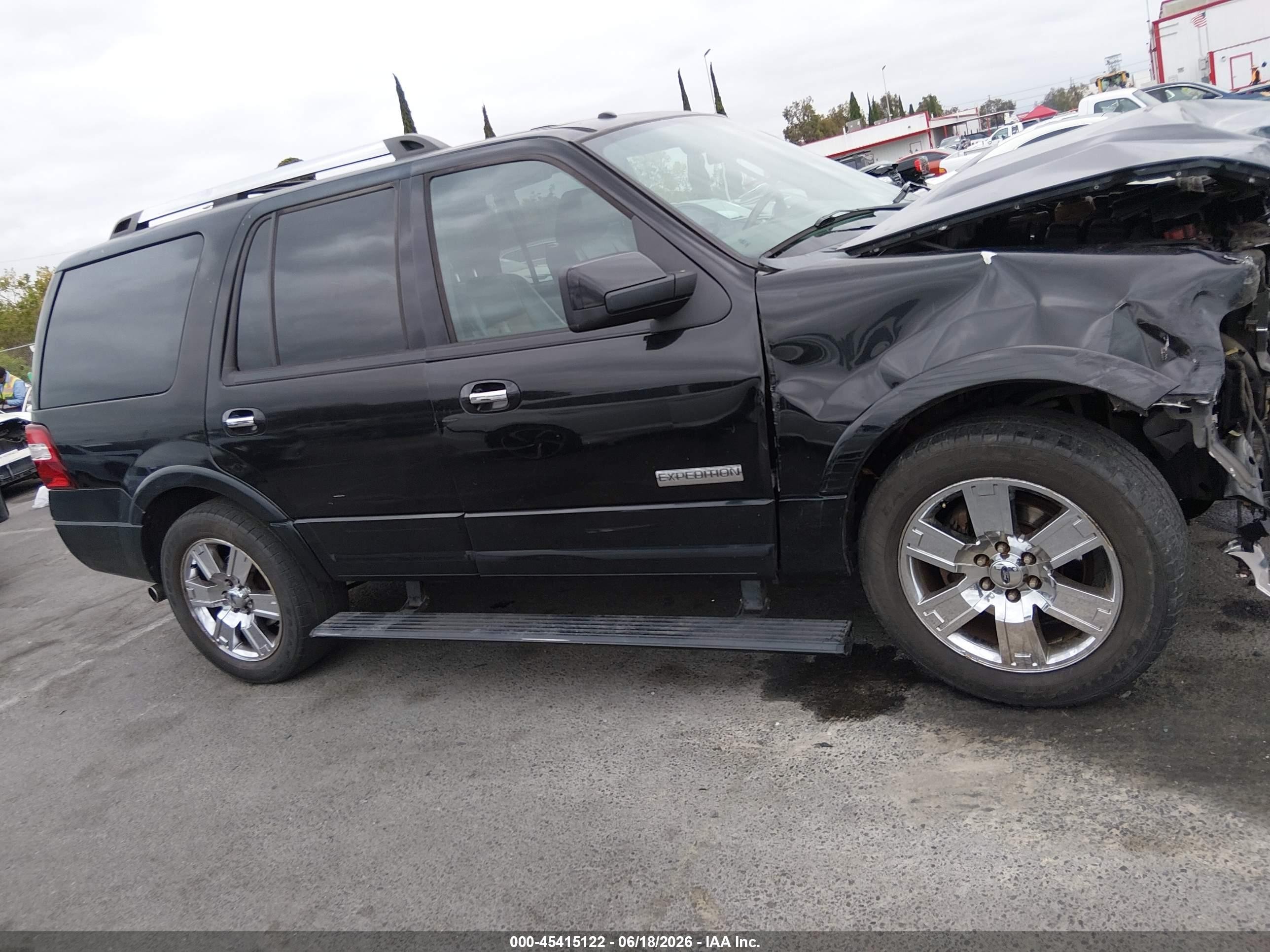 2008 Ford Expedition Limited Black vin: 1FMFU19578LA46028