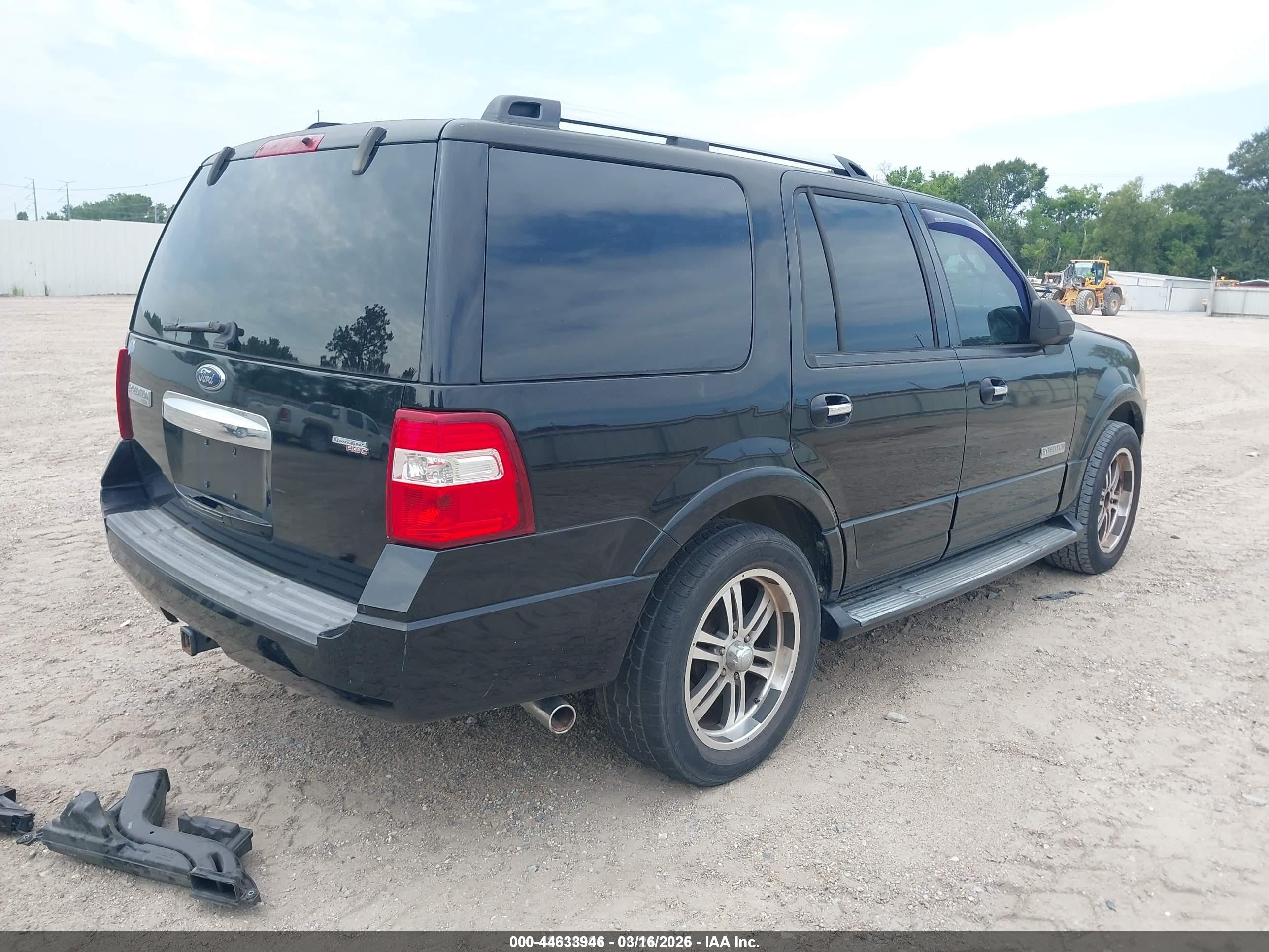 2007 Ford Expedition Limited Black vin: 1FMFU19587LA90294