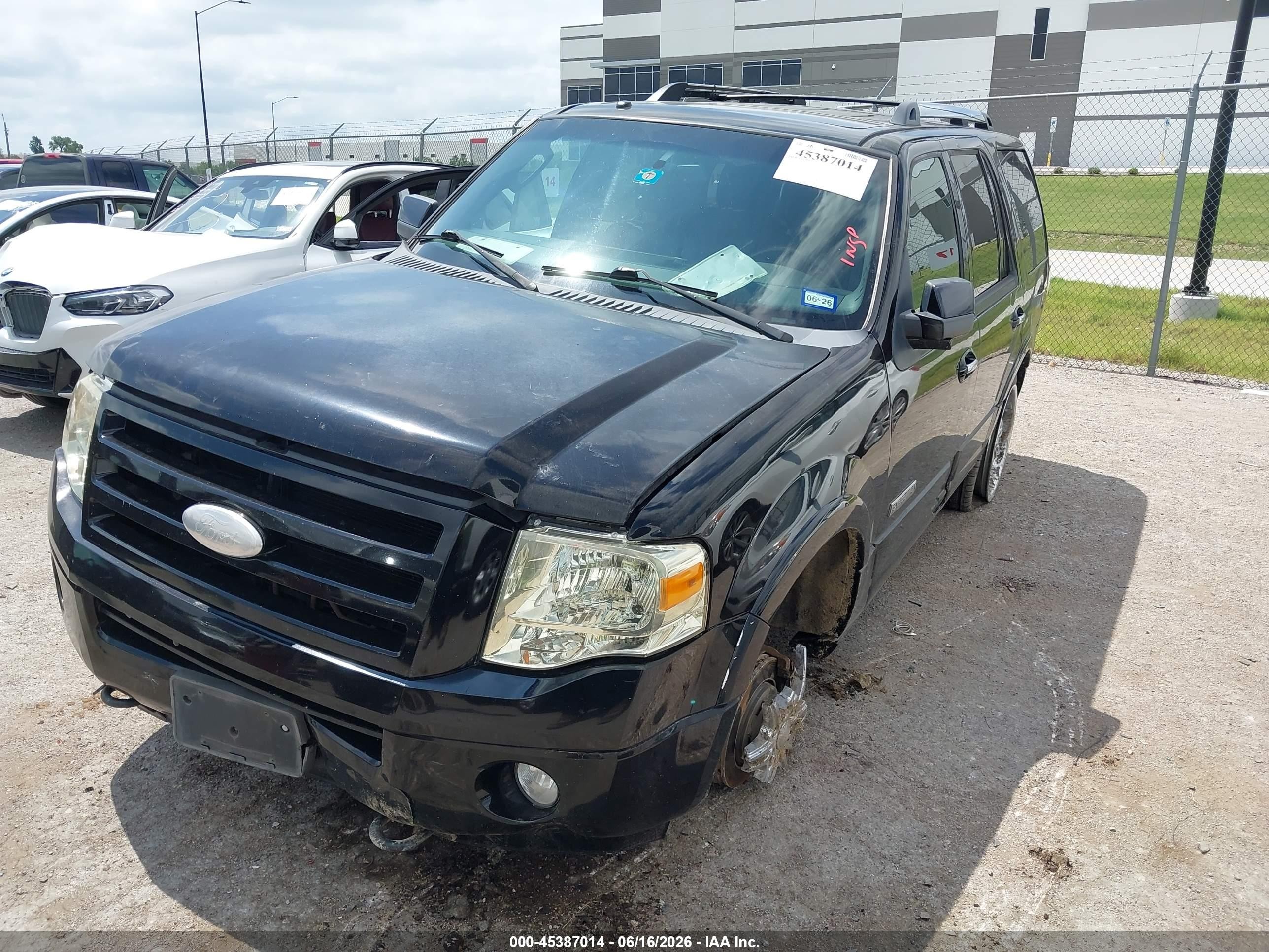 2008 Ford Expedition Limited Black vin: 1FMFU19588LA54753