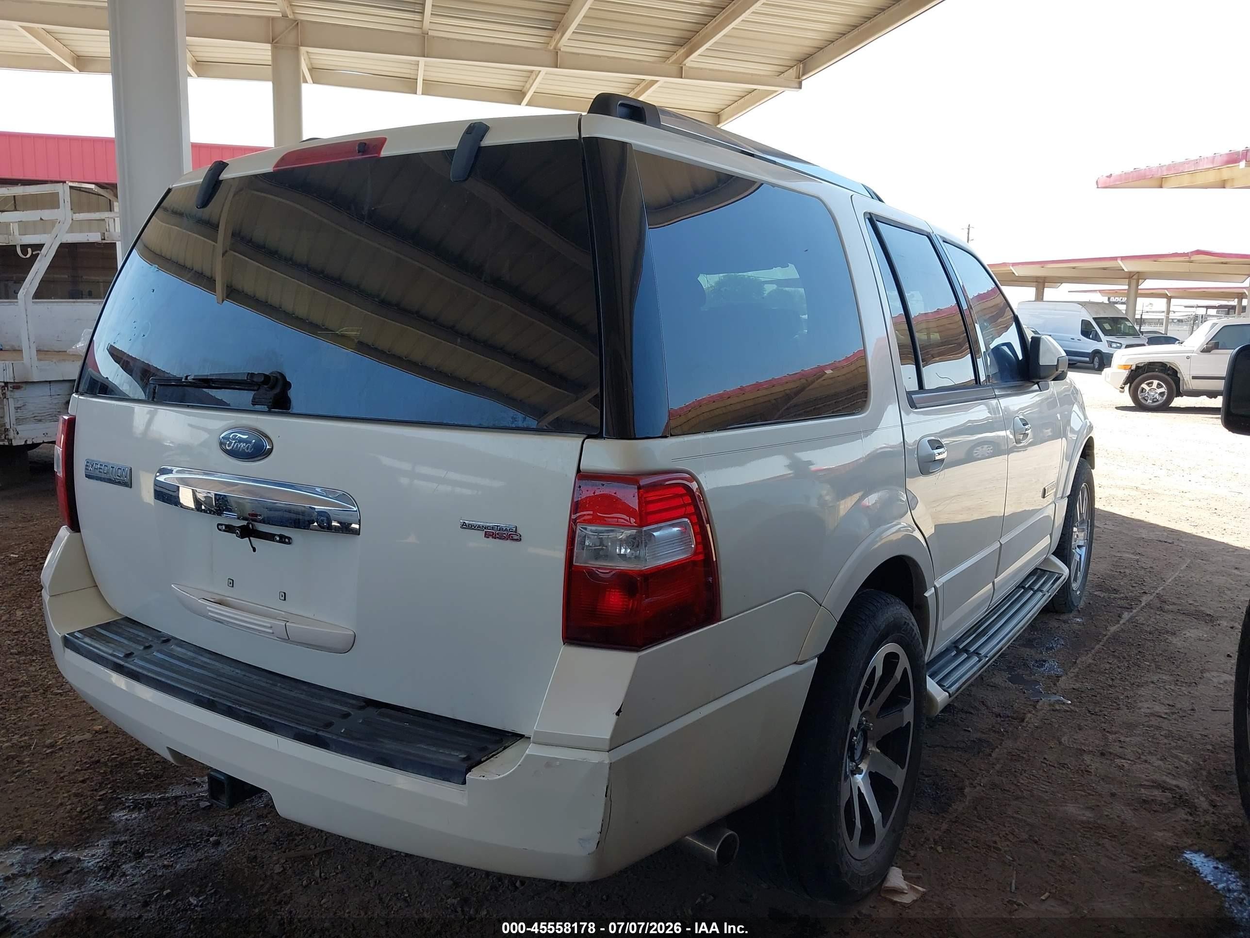 2007 Ford Expedition Limited White vin: 1FMFU19597LA76680