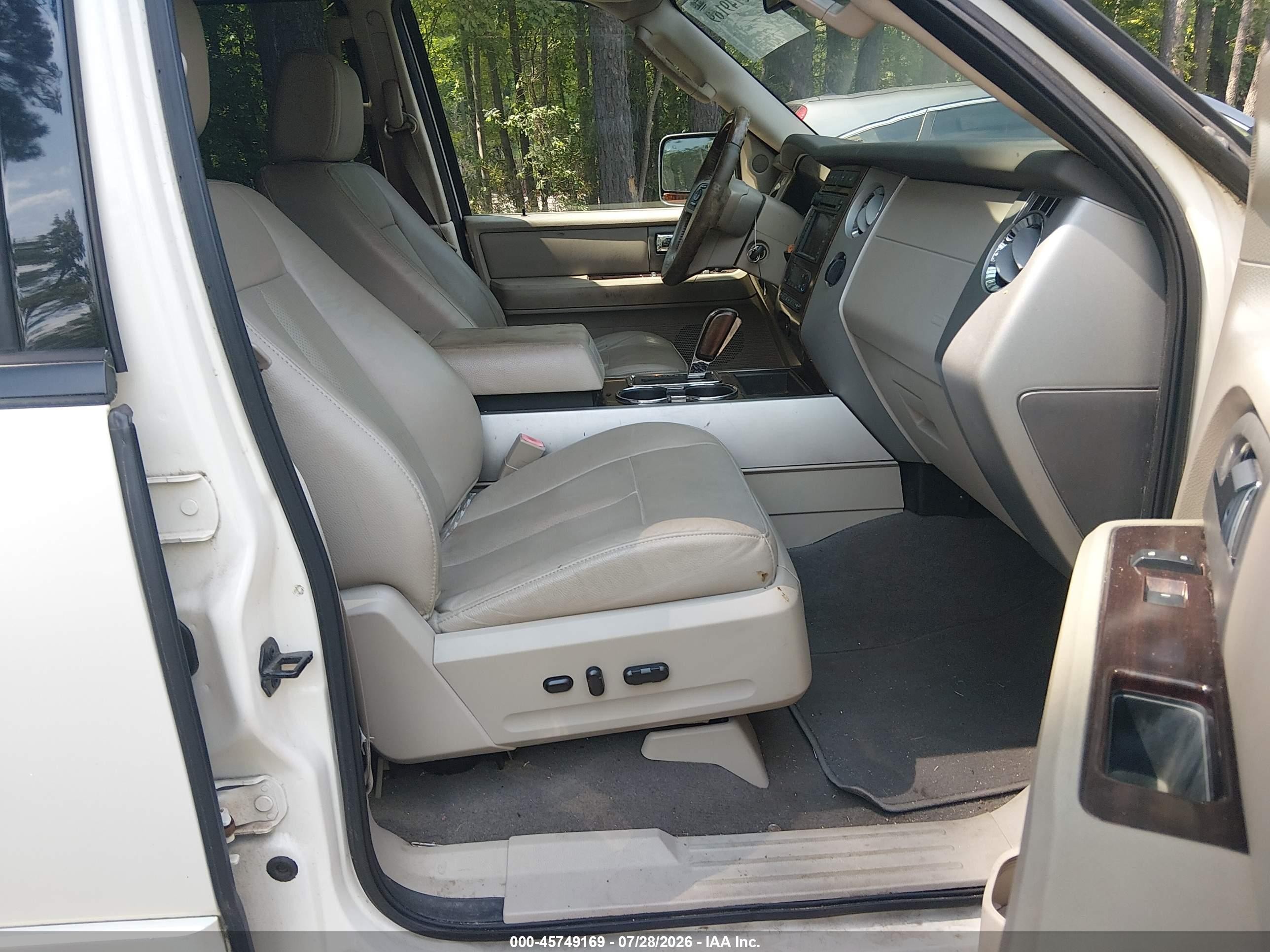 2007 Ford Expedition Limited White vin: 1FMFU195X7LA68622