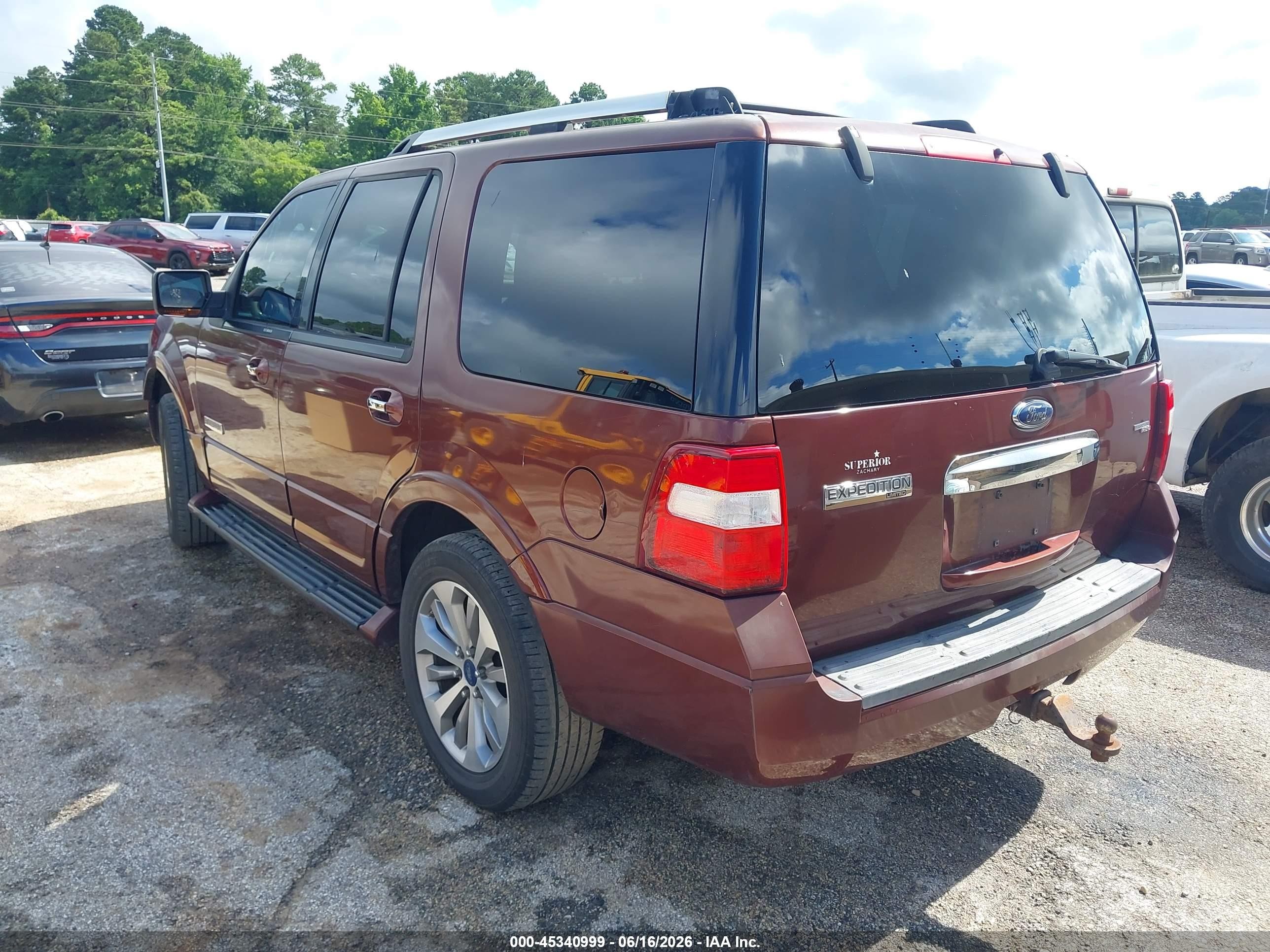2008 Ford Expedition Limited Maroon vin: 1FMFU195X8LA34875