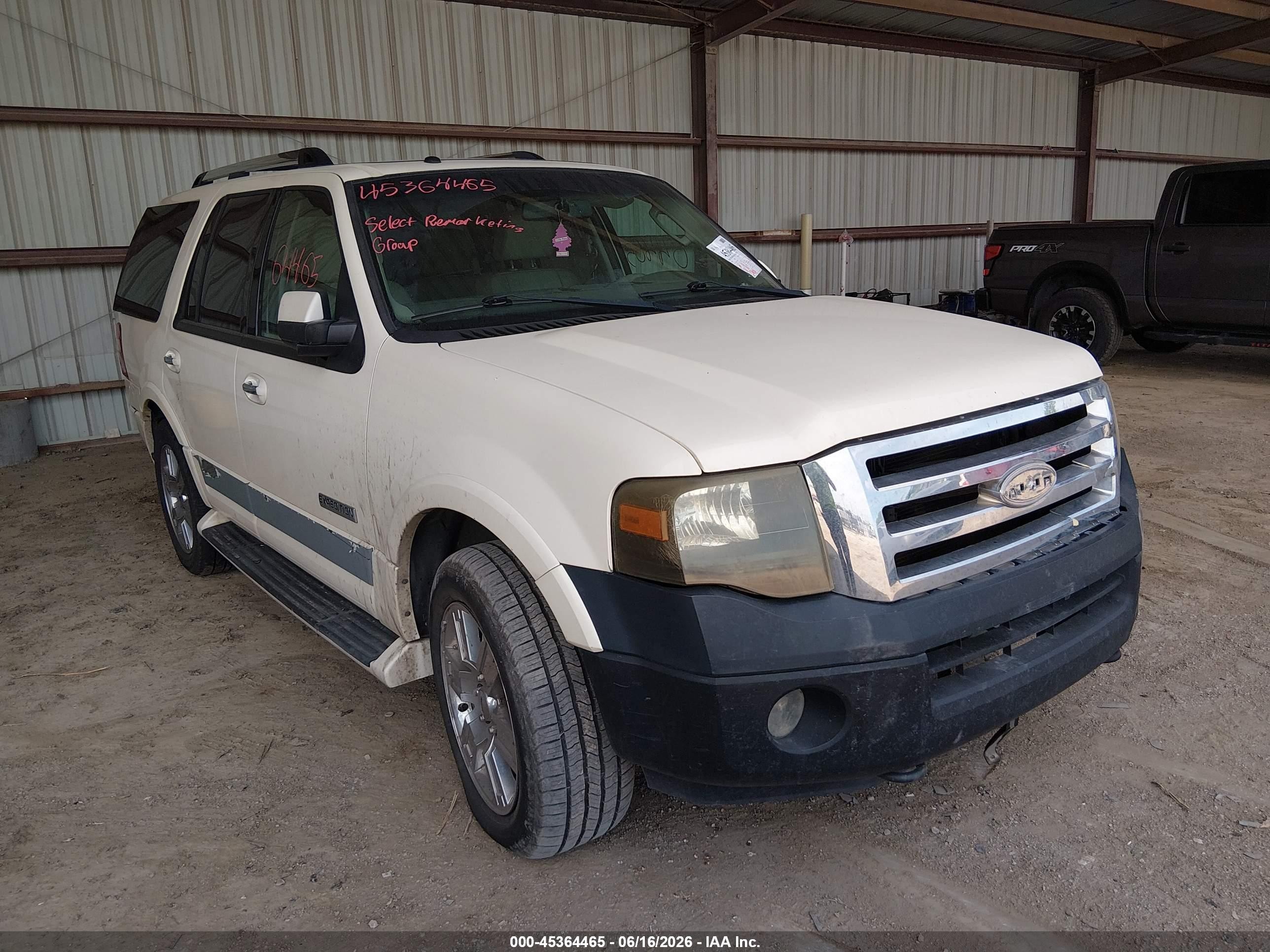 2007 Ford Expedition Limited White vin: 1FMFU20507LA12661