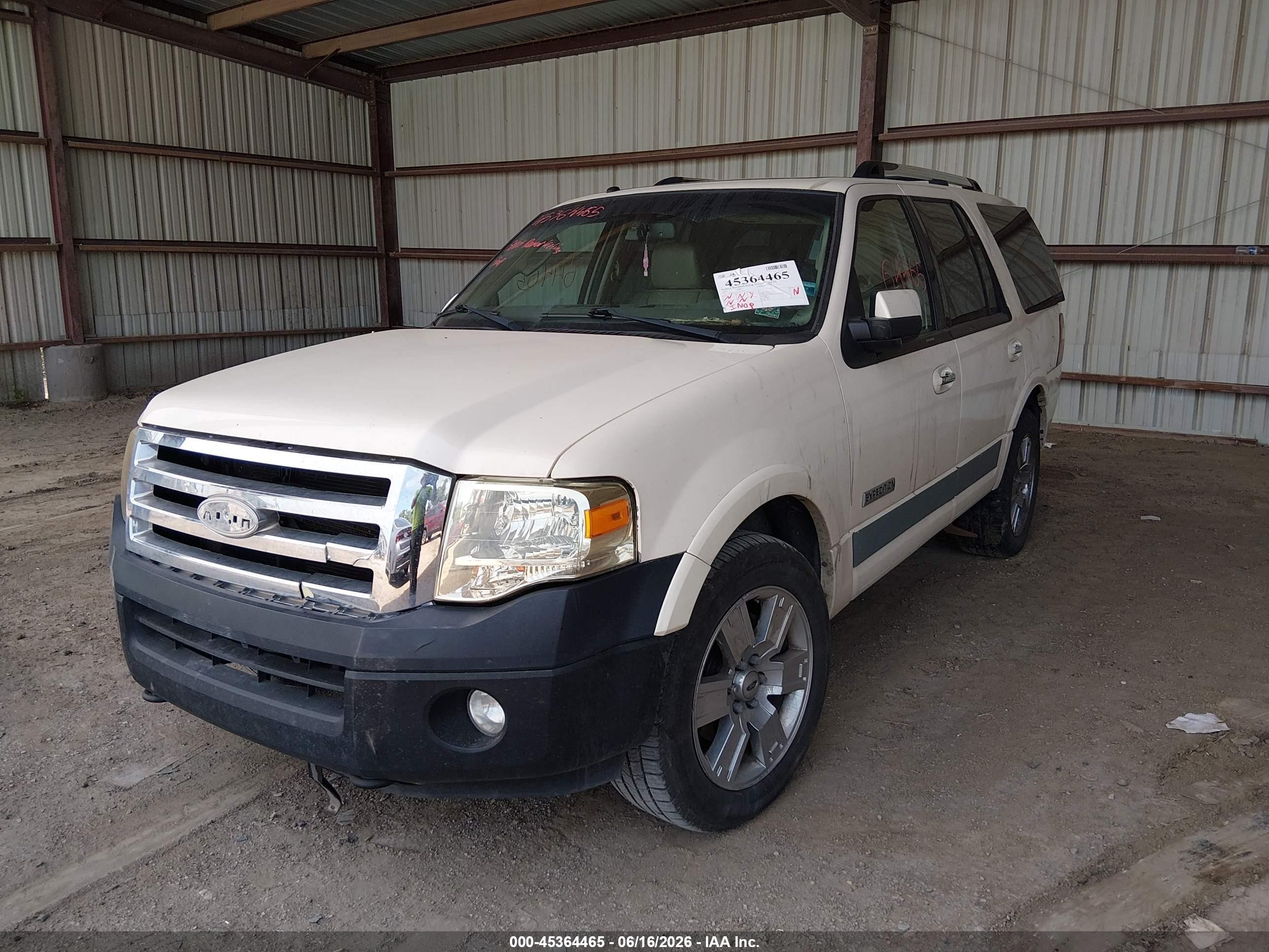 2007 Ford Expedition Limited White vin: 1FMFU20507LA12661