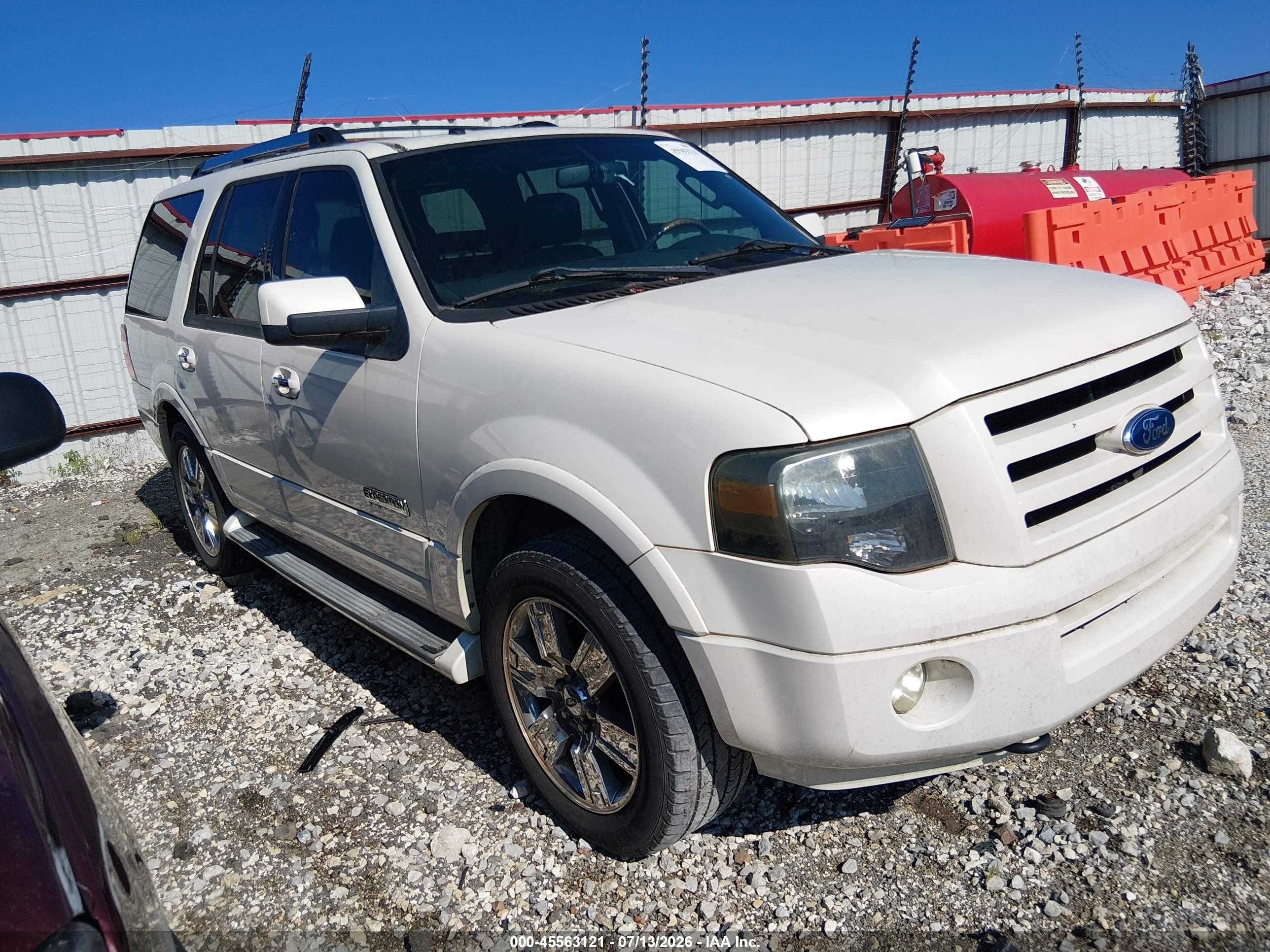 2007 Ford Expedition Limited Белый vin: 1FMFU20517LA42557