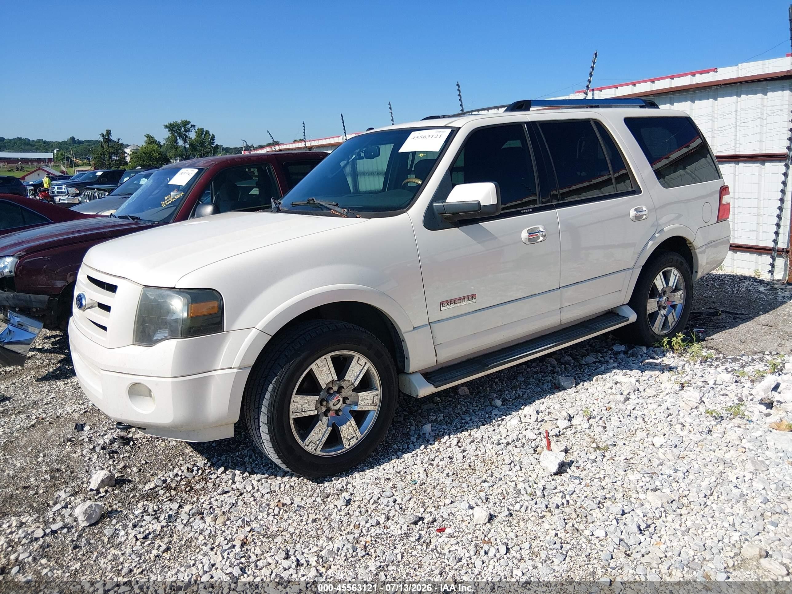 2007 Ford Expedition Limited White vin: 1FMFU20517LA42557
