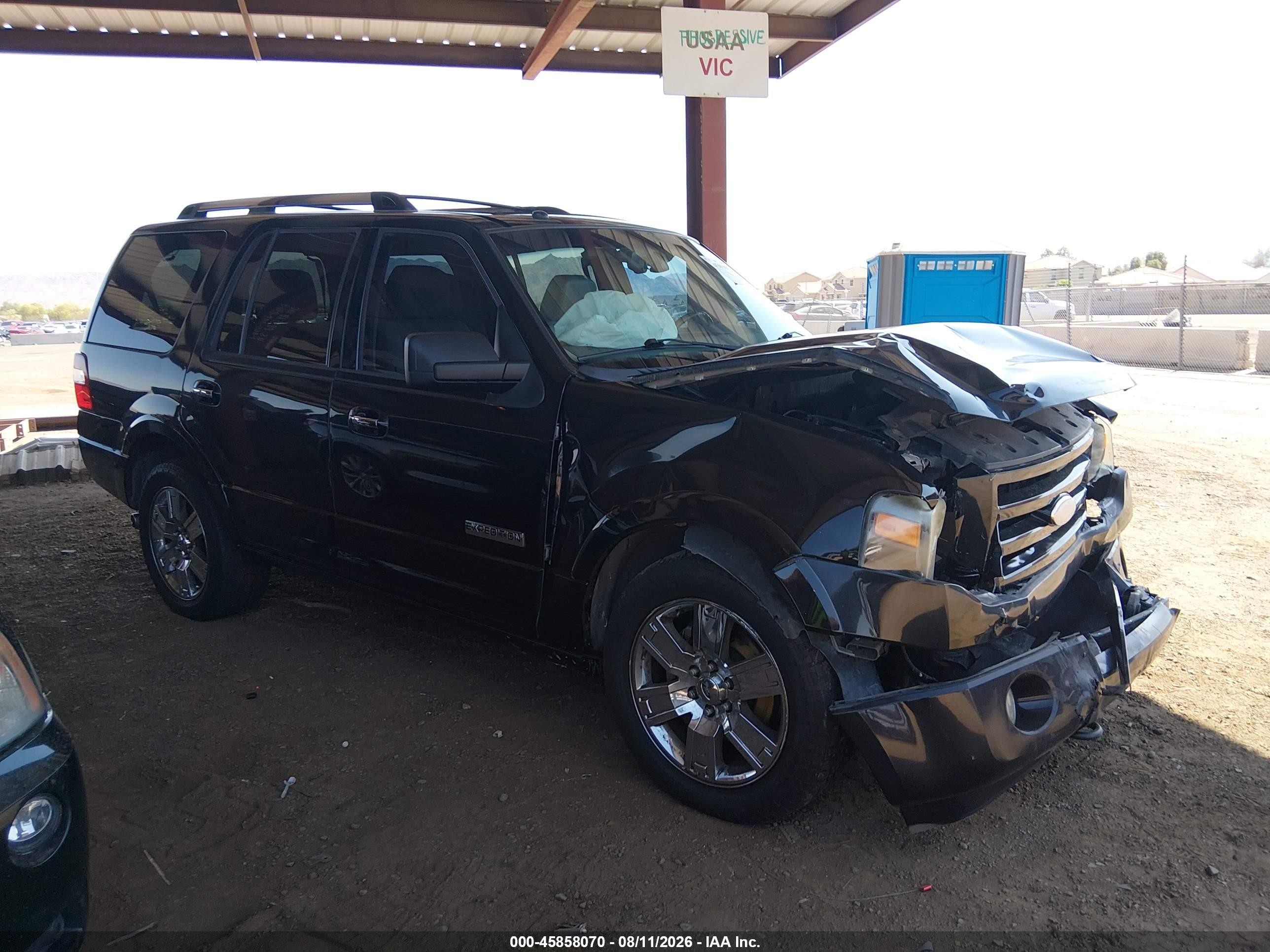 2008 Ford Expedition Limited Black vin: 1FMFU20518LA02027