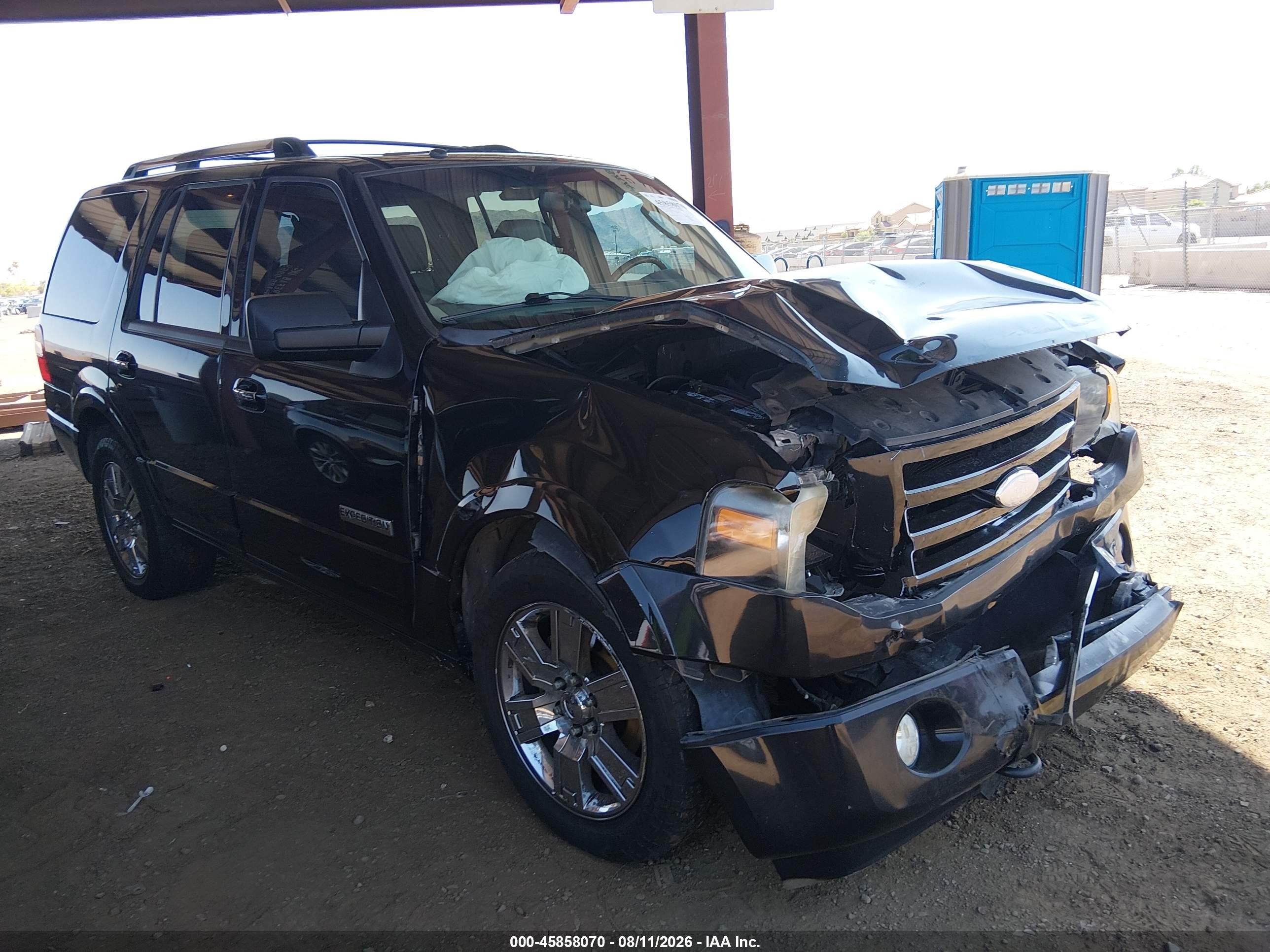 2008 Ford Expedition Limited Black vin: 1FMFU20518LA02027