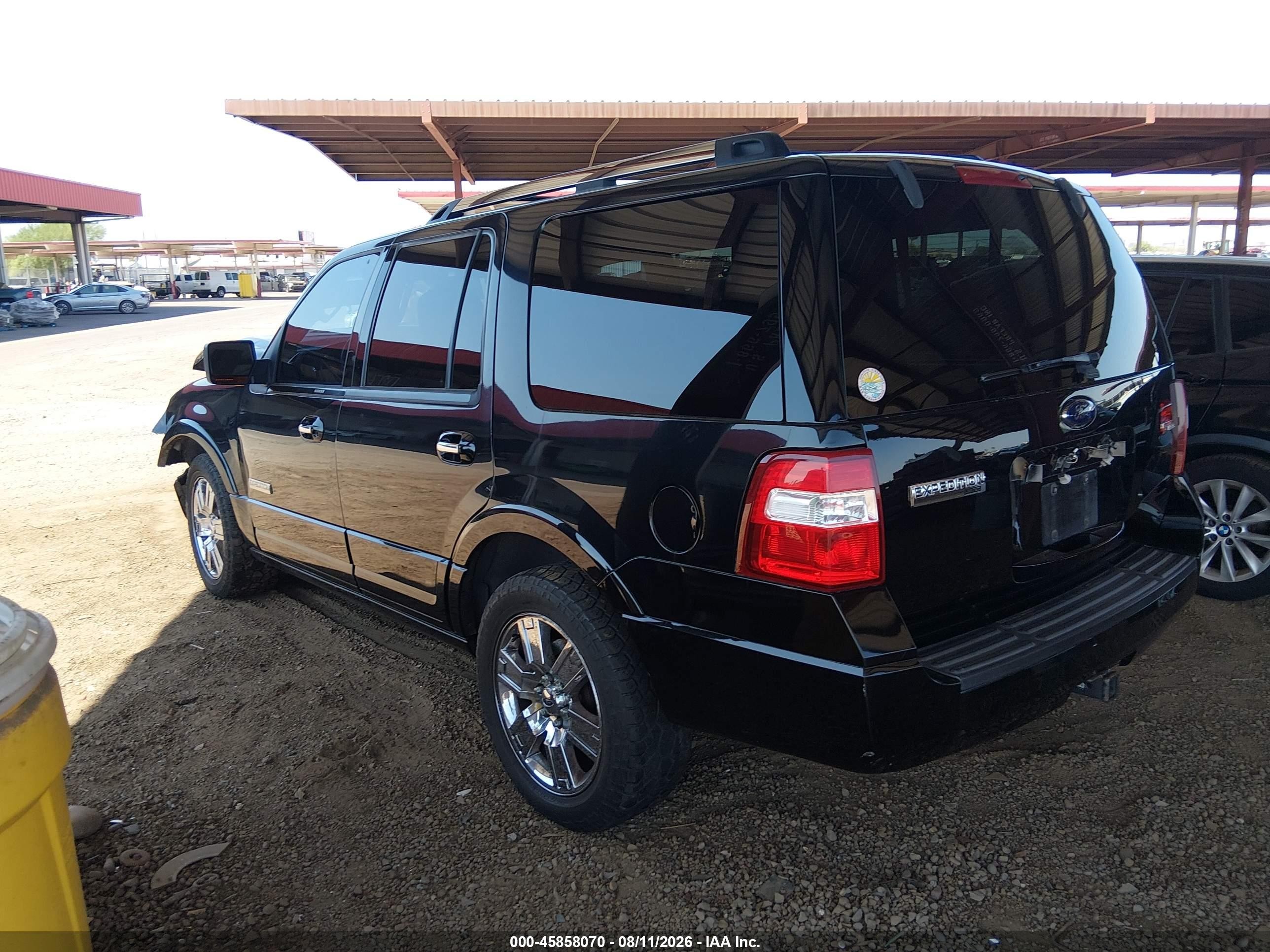 2008 Ford Expedition Limited Black vin: 1FMFU20518LA02027