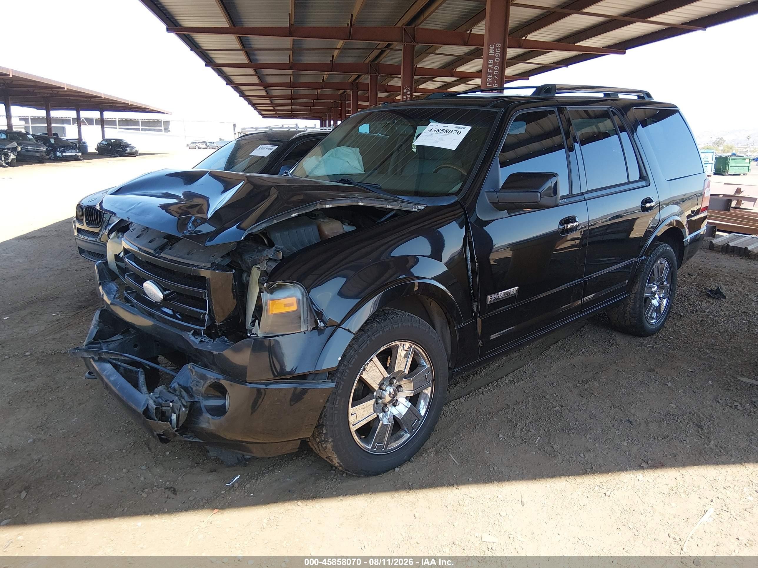 2008 Ford Expedition Limited Black vin: 1FMFU20518LA02027