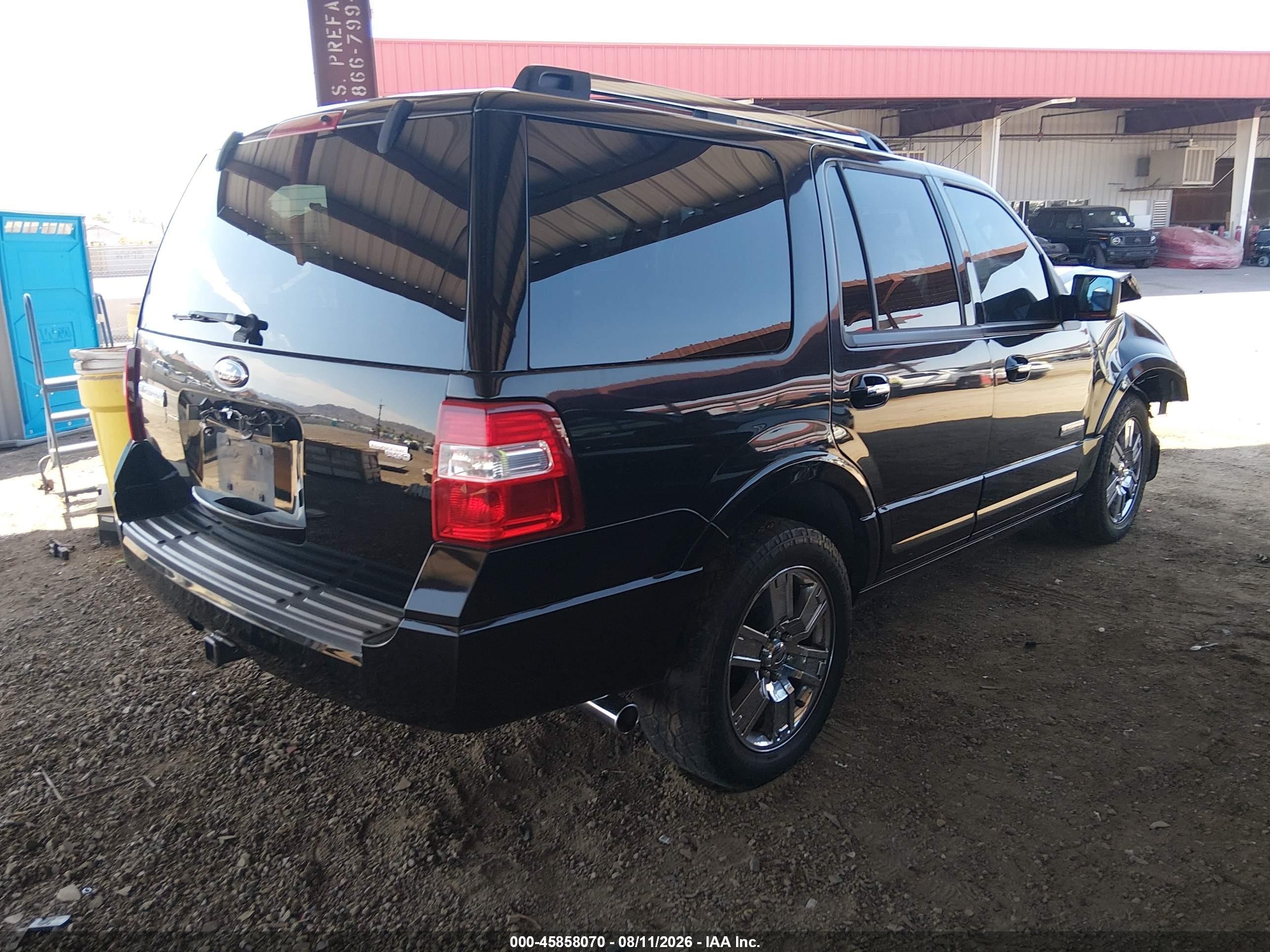 2008 Ford Expedition Limited Black vin: 1FMFU20518LA02027