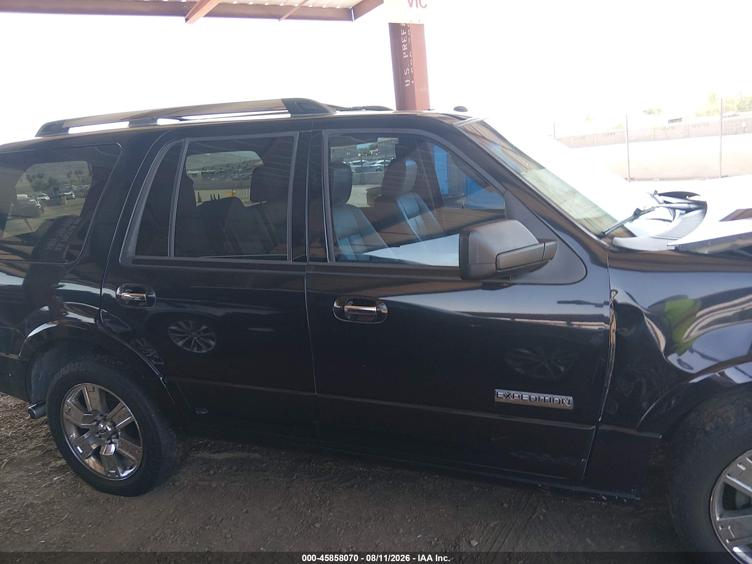 2008 Ford Expedition Limited Black vin: 1FMFU20518LA02027