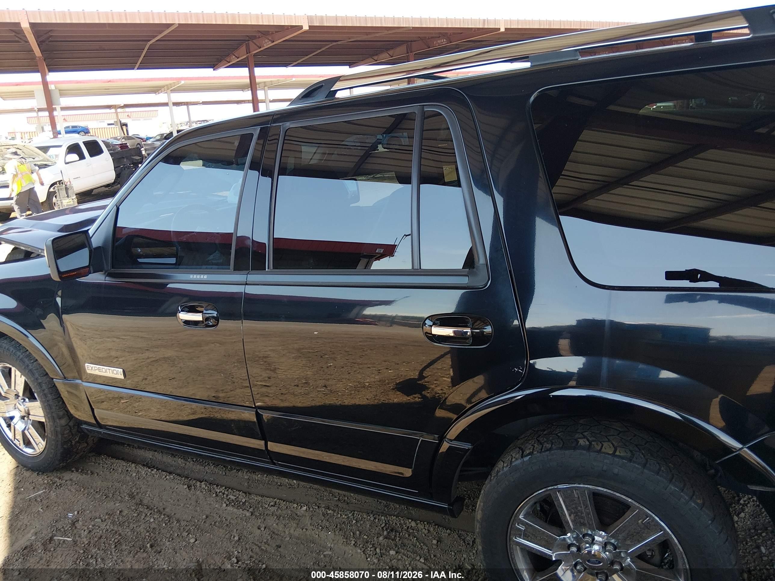 2008 Ford Expedition Limited Black vin: 1FMFU20518LA02027